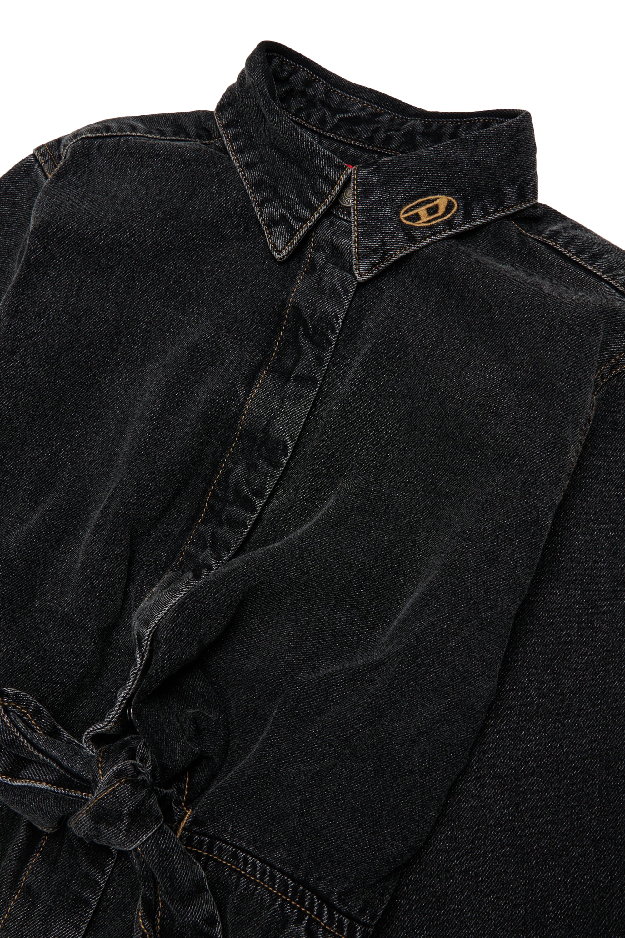 Diesel - DESUSY, Damen Jeanskleid aus Denim mit Tailleng&uuml;rtel in Schwarz/Dunkelgrau - 3