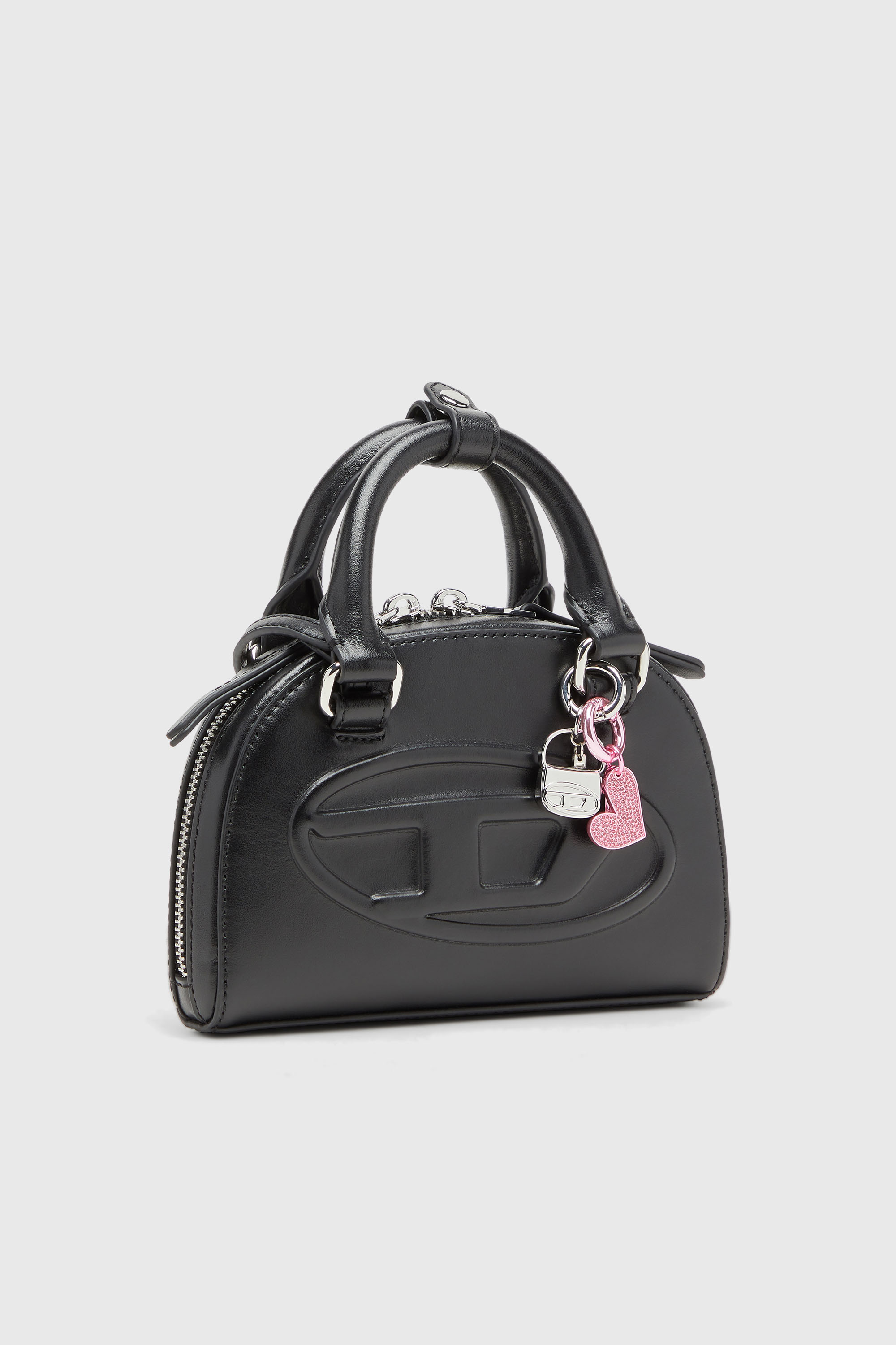 Diesel - 1DR DOME CROSSBODY XS, 1DR Dome-Slim sac bowling en cuir nappa Femme in Noir - 2