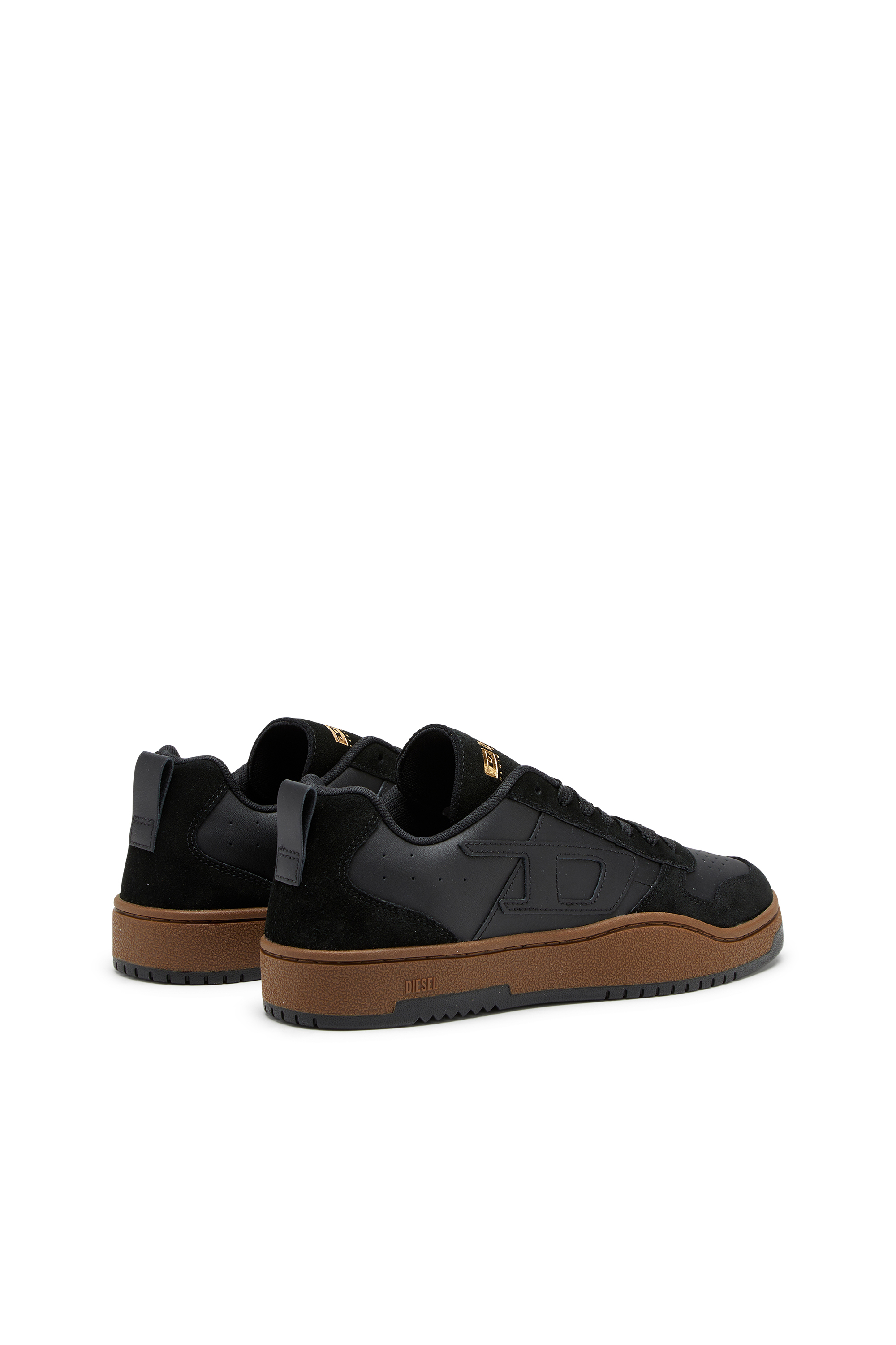 Diesel - S-UKIYO V2 LOW, S-Ukiyo-Sneakers en cuir et daim Homme in Noir - 3