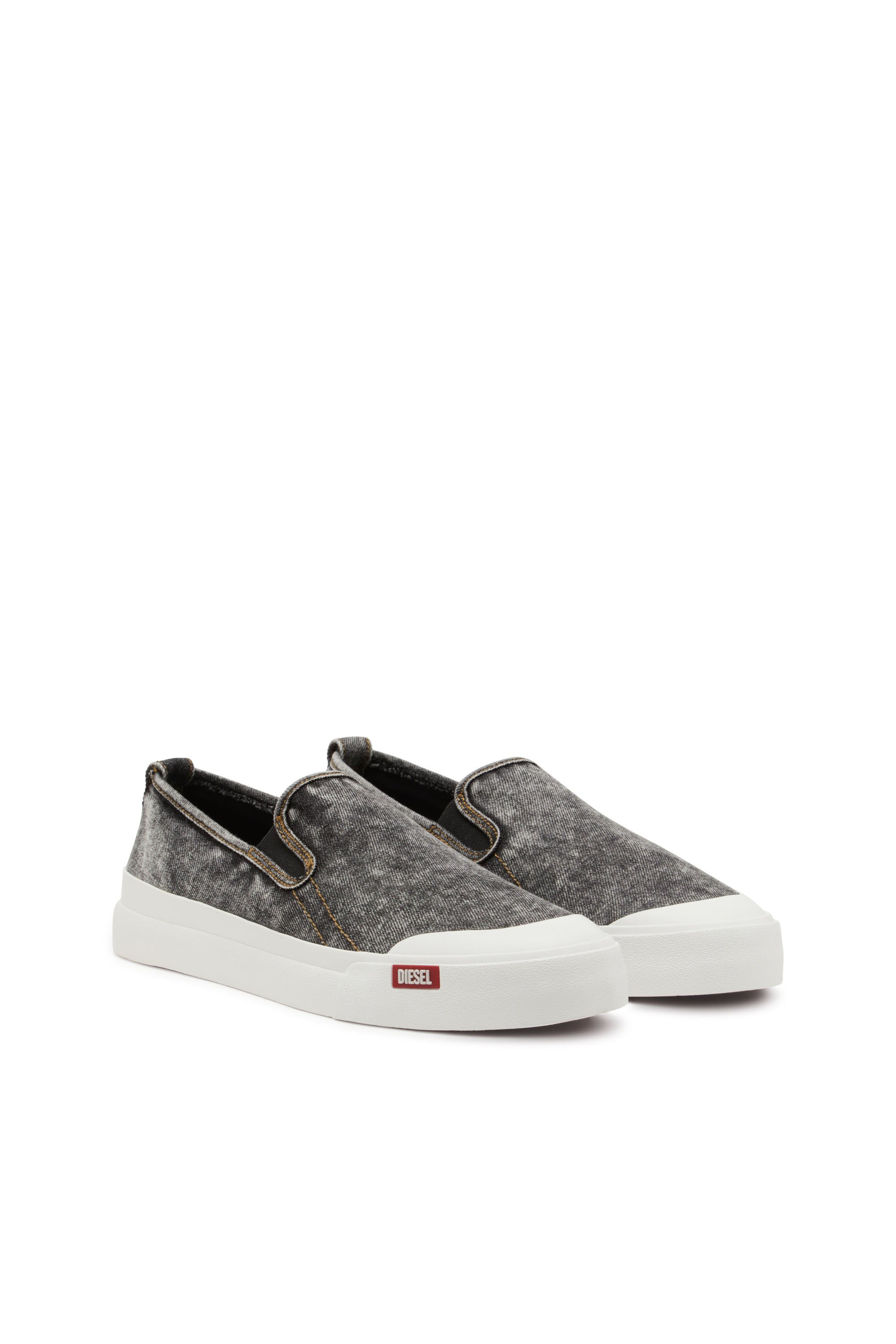 Diesel - S-ATHOS NMD SO, Sneakers slip-on en denim Homme in Noir - 2