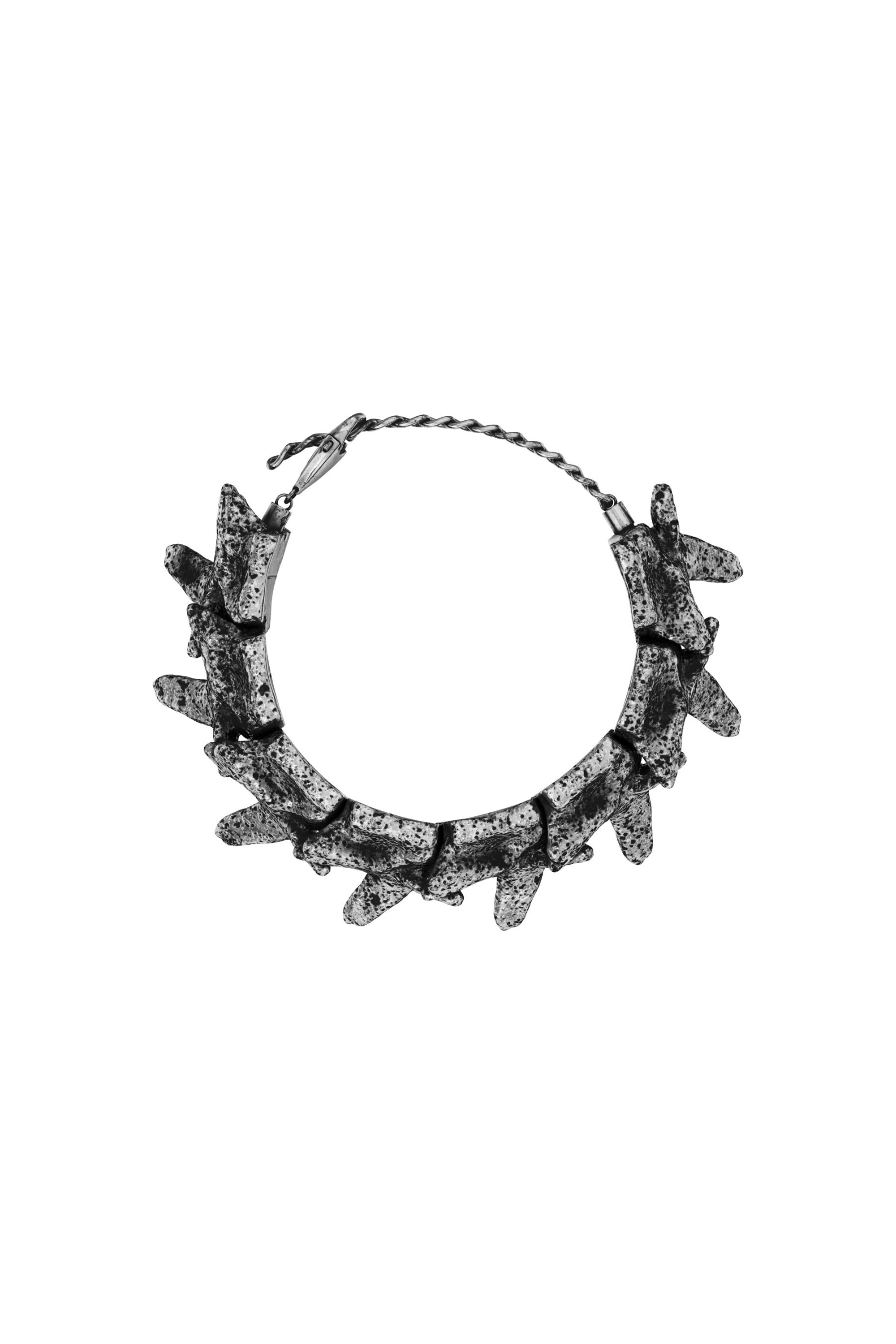 Diesel - DX1709040 JEWELLERY, Unisex Armband mit silberfarbenen Elementen in Dunkelgrau - 1