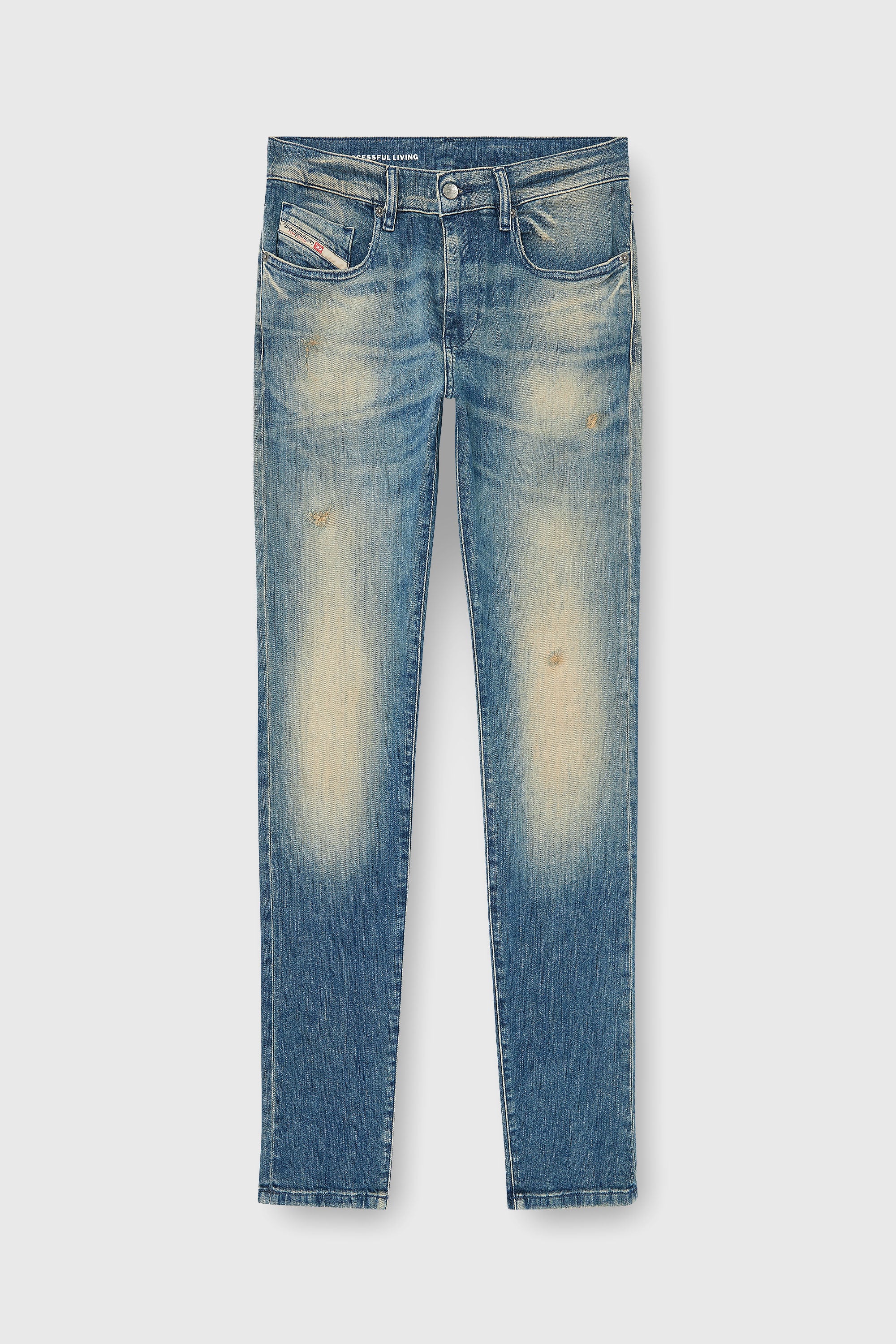 Diesel - Slim Jeans 2019 D-Strukt 0KBBW Uomo, Blu medio - Image 2