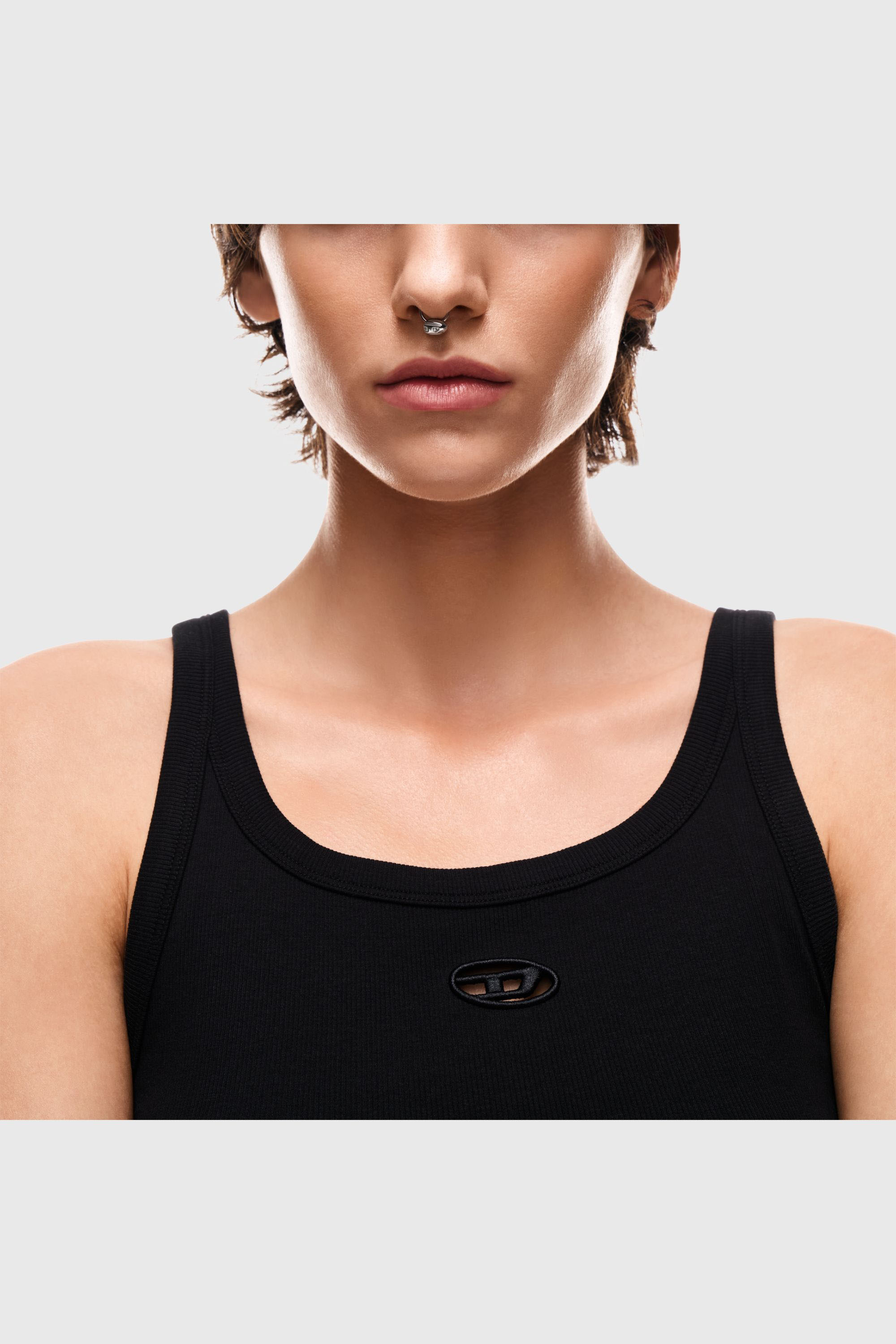 Diesel - DX1701040 JEWELLERY, Unisex Septum-Piercingschmuck aus Edelstahl in Silber - 4