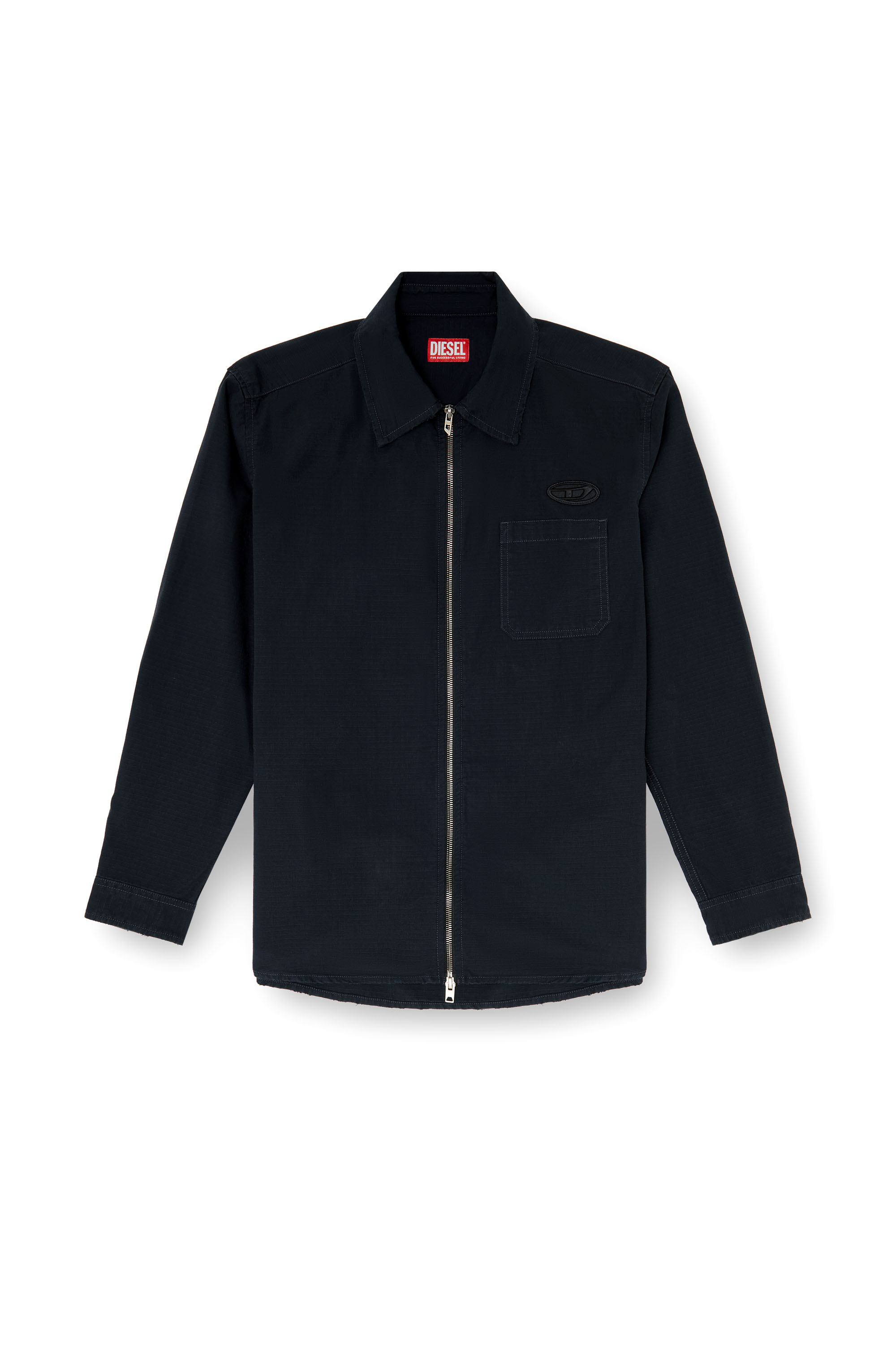 Diesel - S-ALIAS-ZIP, Camicia in ripstop con chiusura a zip Uomo in ToBeDefined - 3