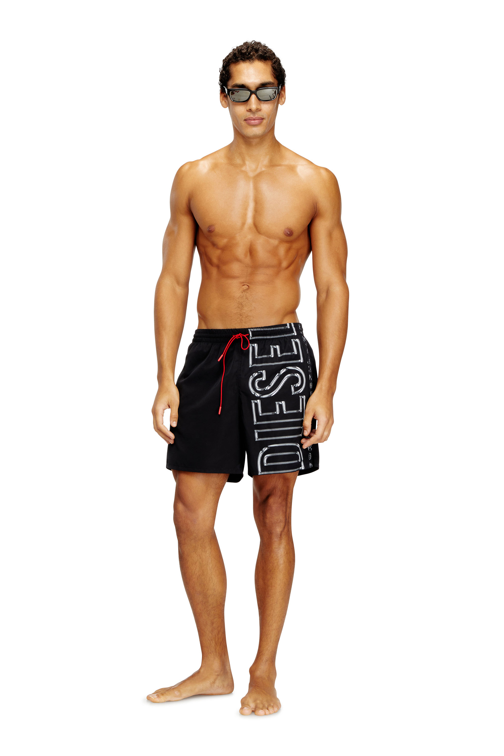 Diesel - SOCCER-41-D-CORE, Herren Badeshorts mit übergroßem Logoprint in null - 1