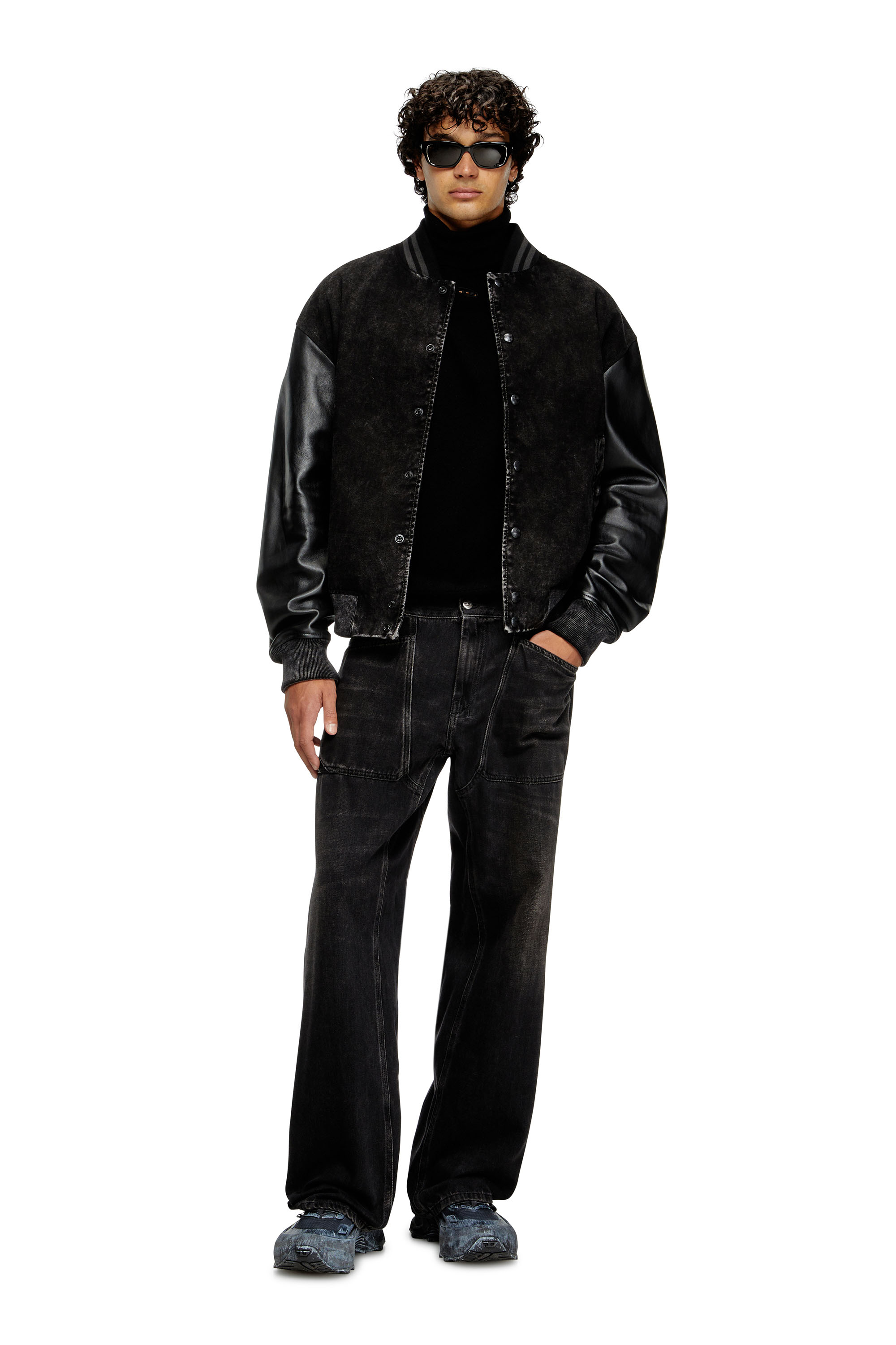 Diesel - K-VIERI-TN, Maglia dolcevita in lana e cotone Uomo in Nero - 1