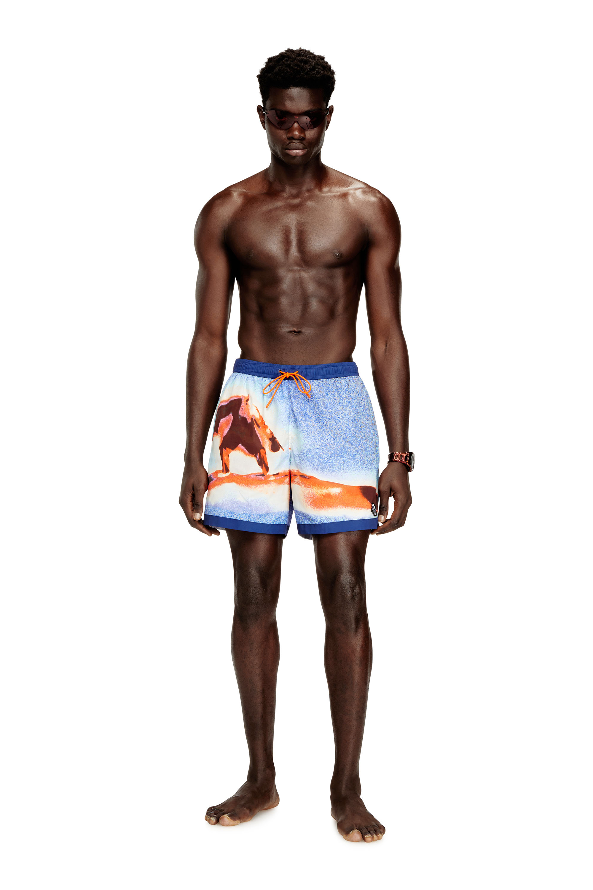Diesel - SOCCER-41-D-POP-C, Shorts da nuoto con stampa all-over di tavole da surf Uomo in ToBeDefined - 1