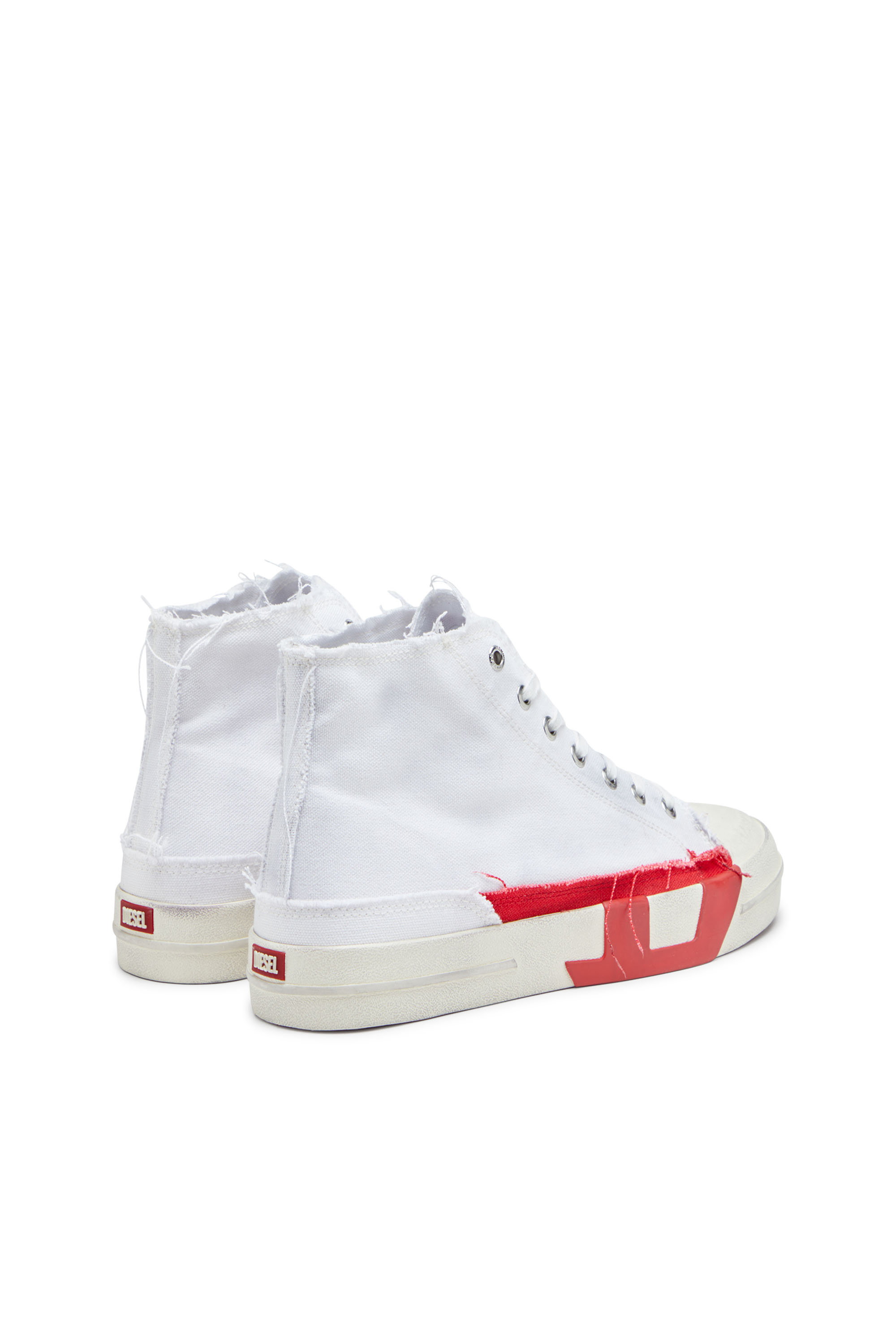 Diesel - S-D-VERSE MID, S-D-Verse-Sneakers montantes en toile à effet sali Homme in Polychrome - 3