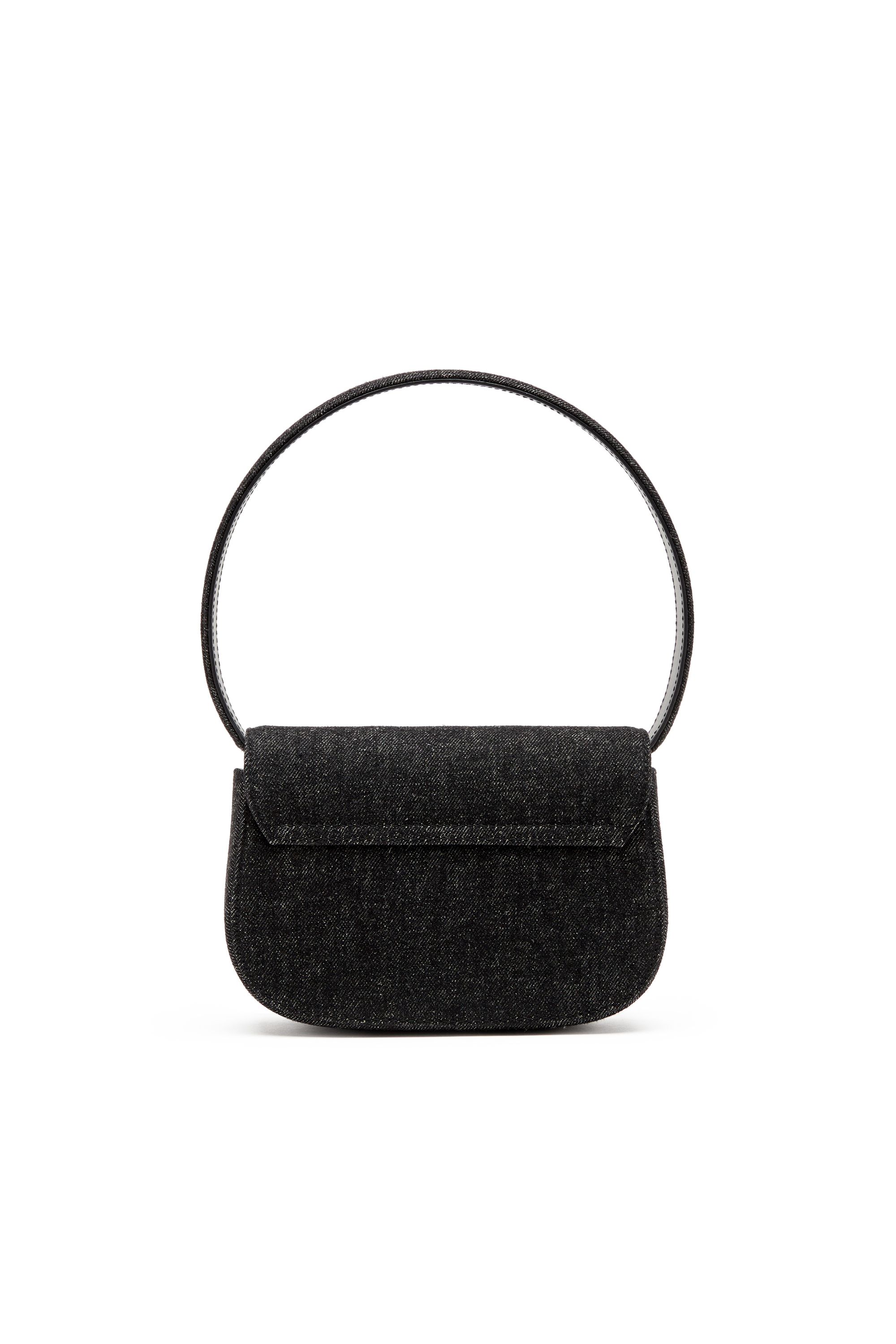 Diesel - 1DR, Woman's Iconic shoulder bag in washed denim in Black - 2