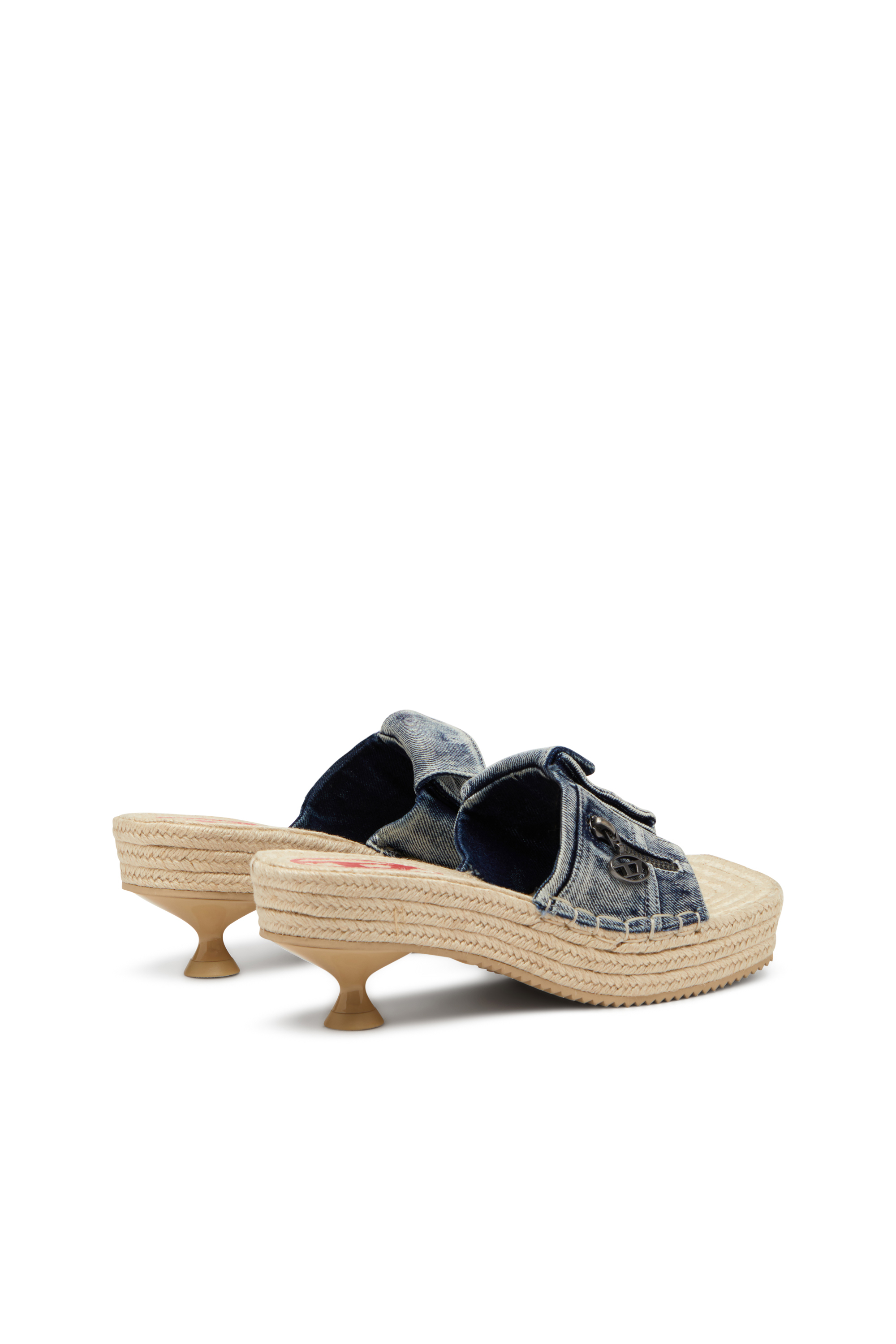 Diesel - D-IBIZA 40 PCK, D-Ibiza-Espadrilles à plateforme et talons en denim Femme in Bleu - 3