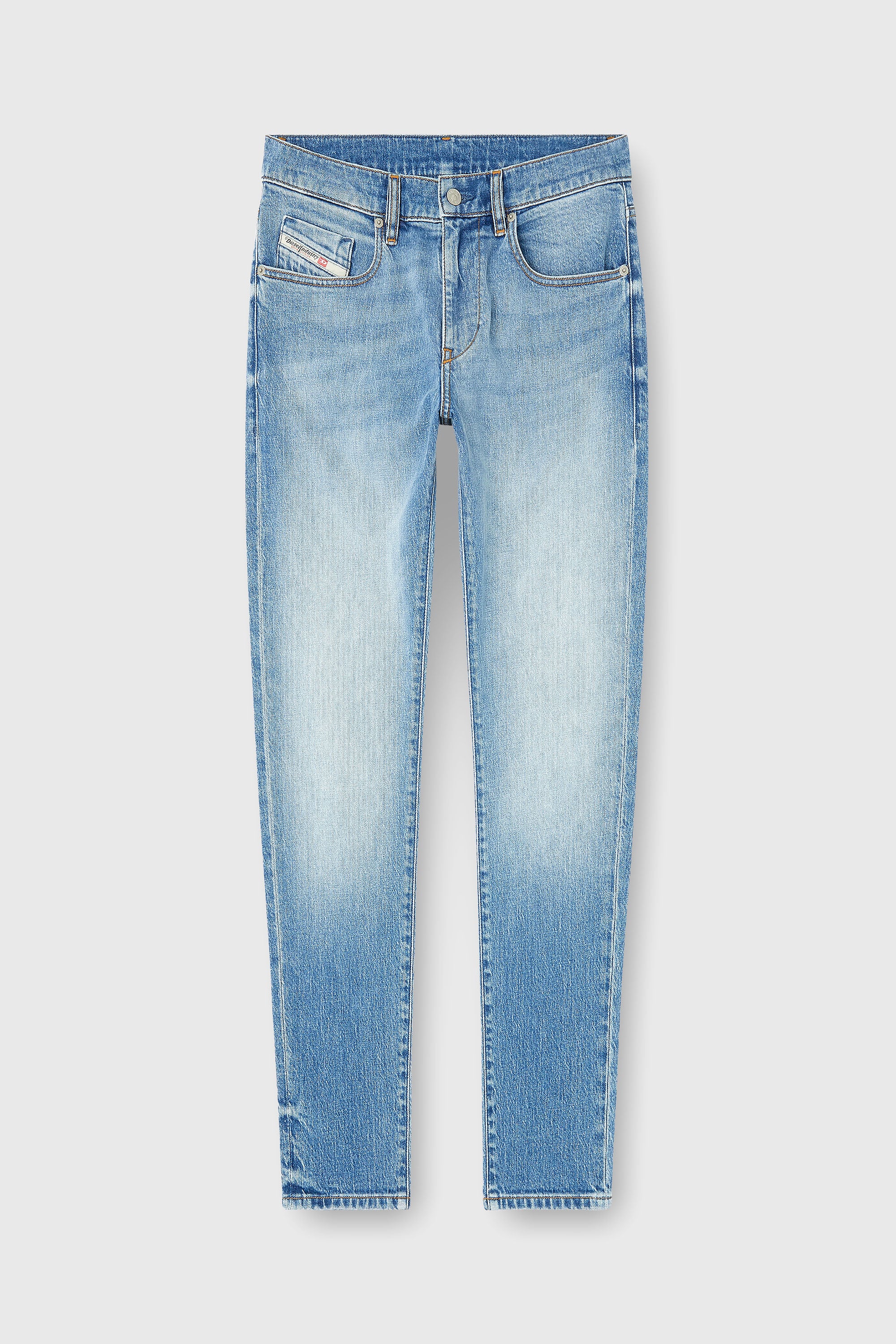Diesel - Slim Jeans 2019 D-Strukt 0ADBK Uomo, Blu Chiaro - Image 2