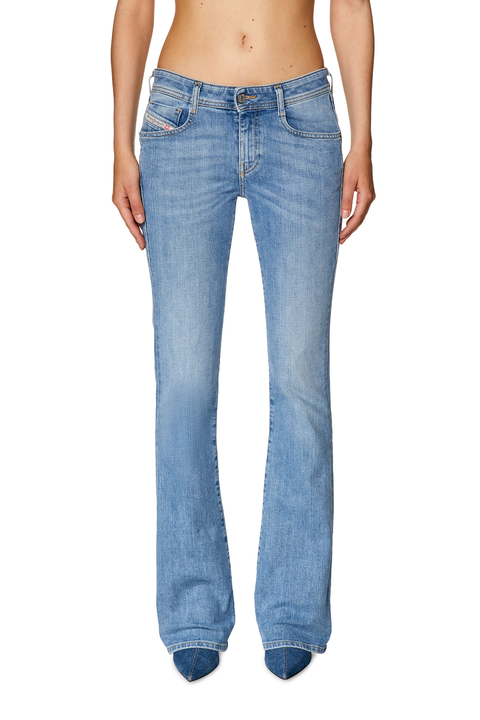 Diesel - 1969 D-Ebbey 09F76 Bootcut and Flare Jeans, Bleu Clair - Image 1