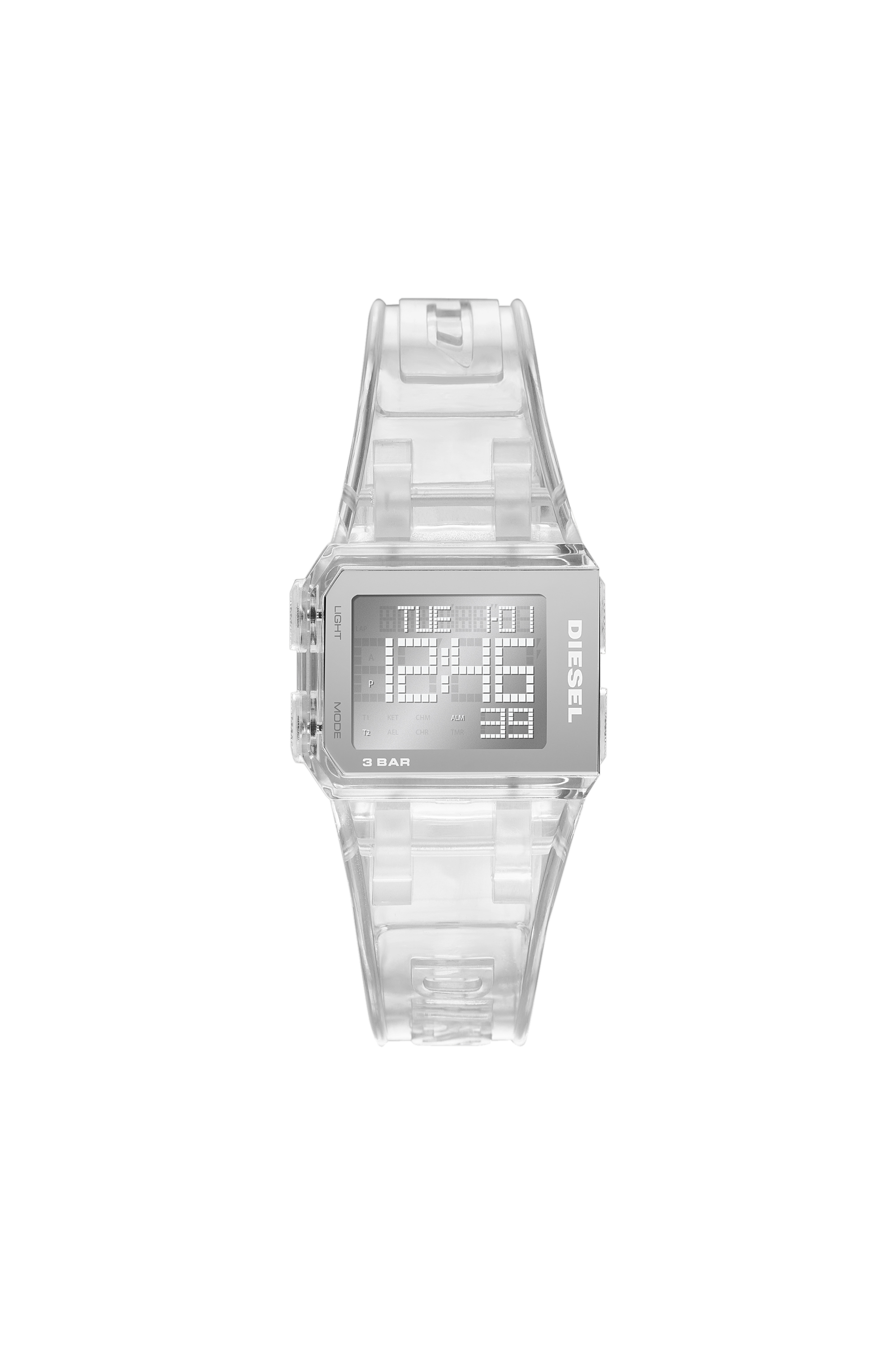Diesel - DZ1917, Orologio digitale Chopped trasparente Unisex in Bianco - 1