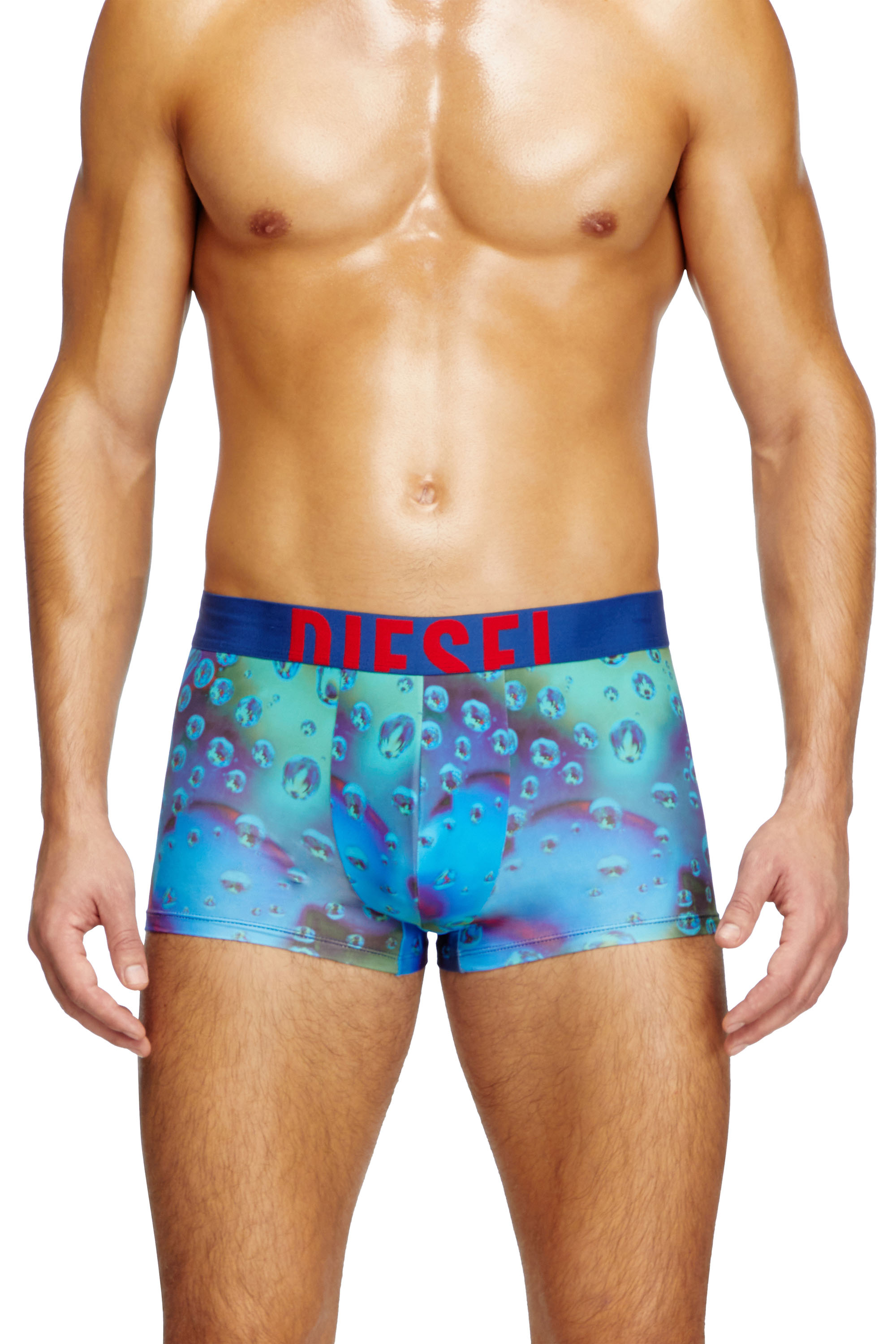 Diesel - DAMIEN-D-POP-40, Boxer avec imprimé Acid Rain Homme in Bleu - 2