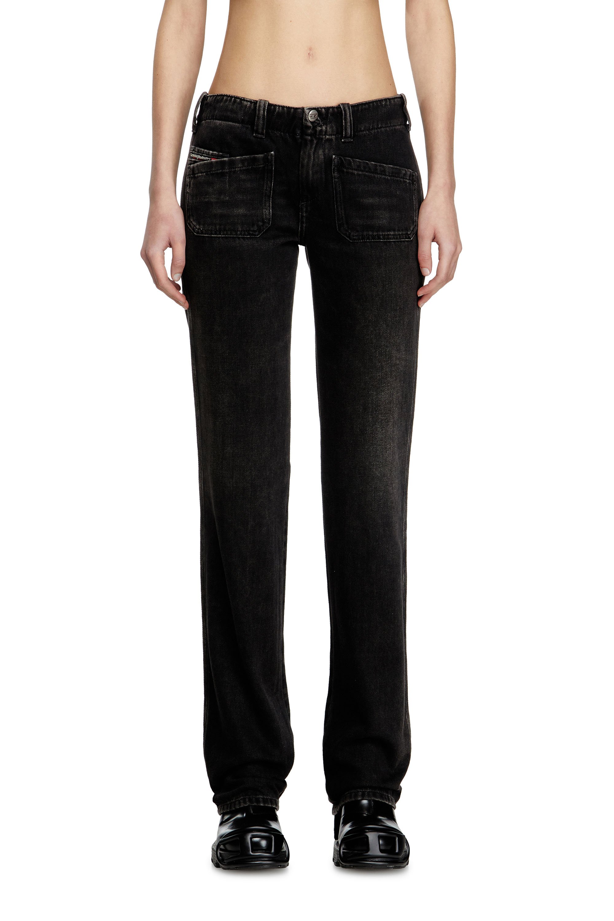 Diesel - Bootcut Jeans D-Keate 09J96 Femme, Noir/Gris foncé - Image 1