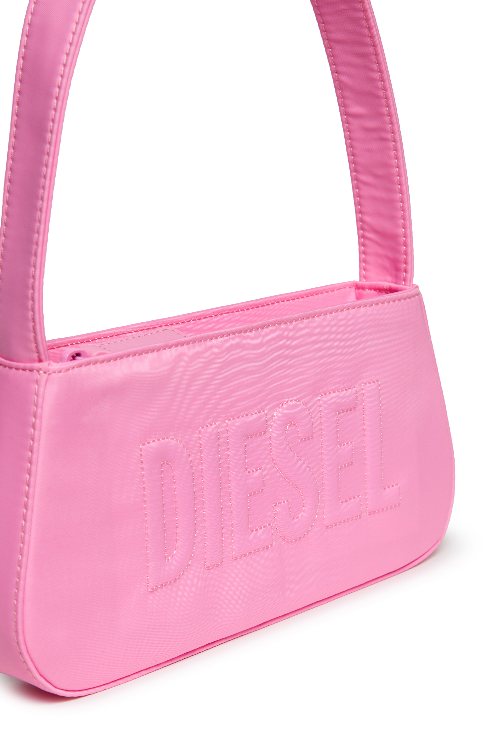 Diesel - WDELIA, WDELIA Borsa in nylon con logo ricamato Donna in Rosa - 4