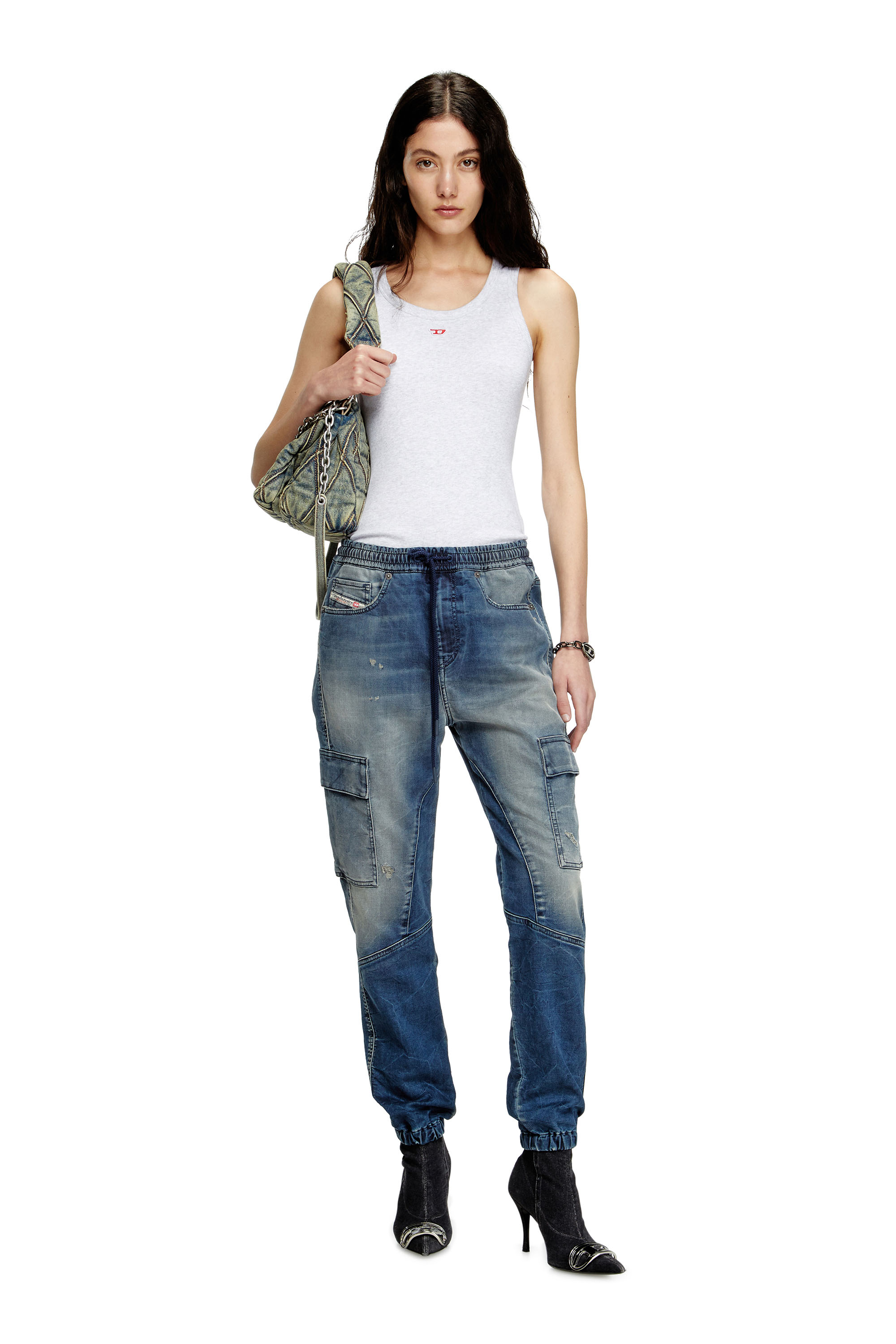 Diesel - Regular 2051 D-Ursy Joggjeans&reg; 068PI Donna, Blu medio - Image 1