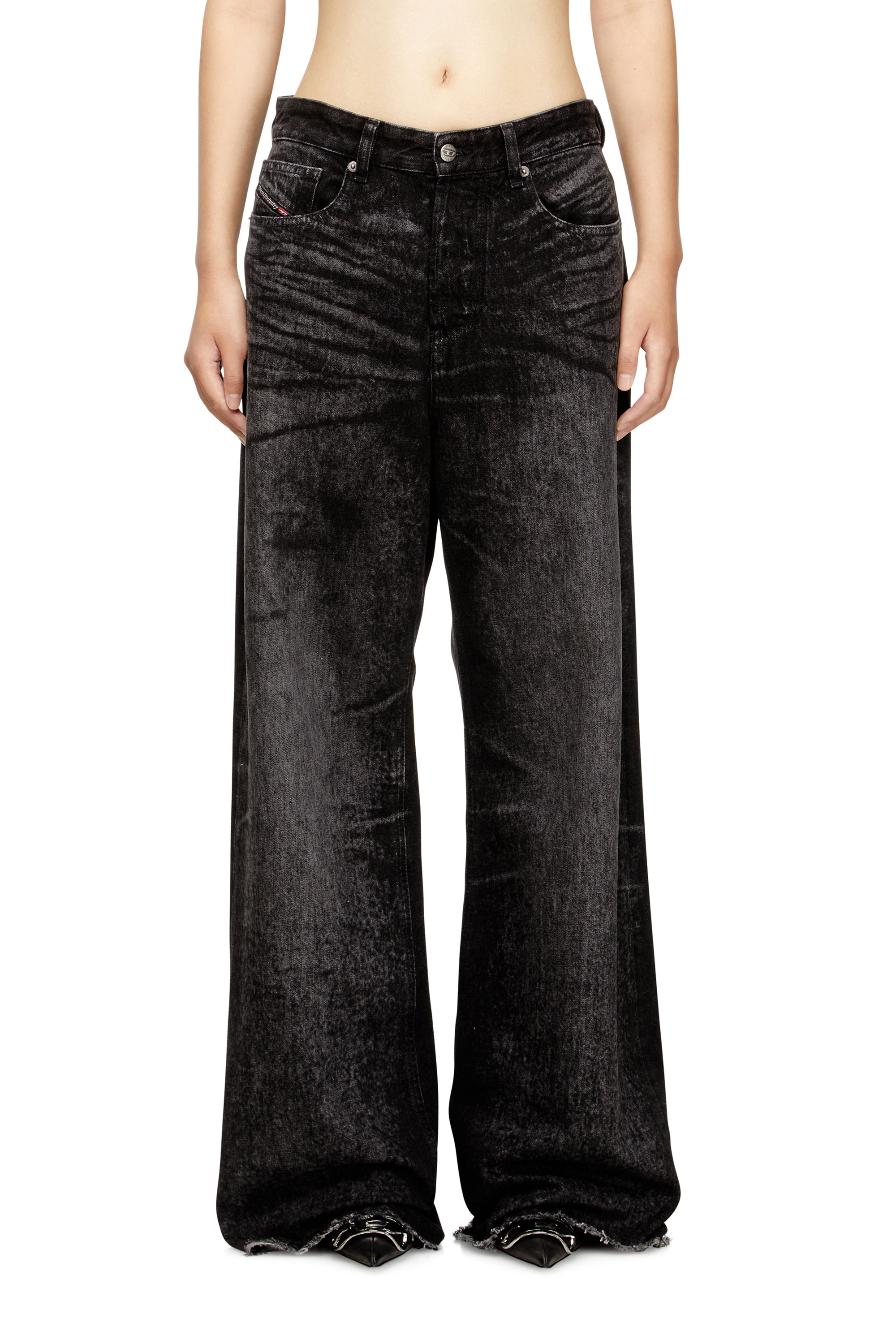 Diesel - Damen Relaxed Jeans 1996 D-Sire 007DB, Schwarz/Dunkelgrau - 1