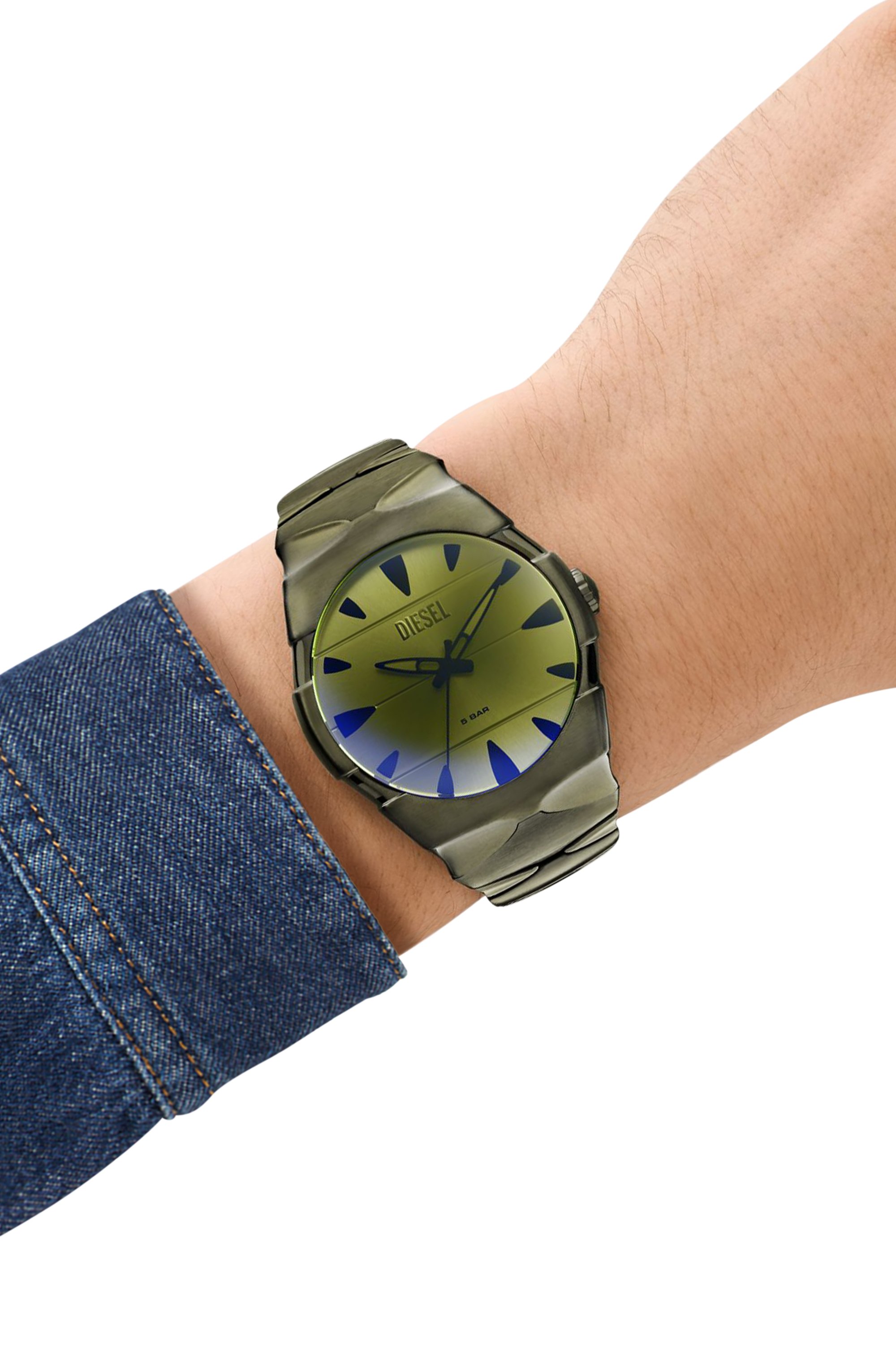 Diesel - DZ2215, Orologio D-Sruptor con cinturino in acciaio inossidabile Uomo in Verde - 4