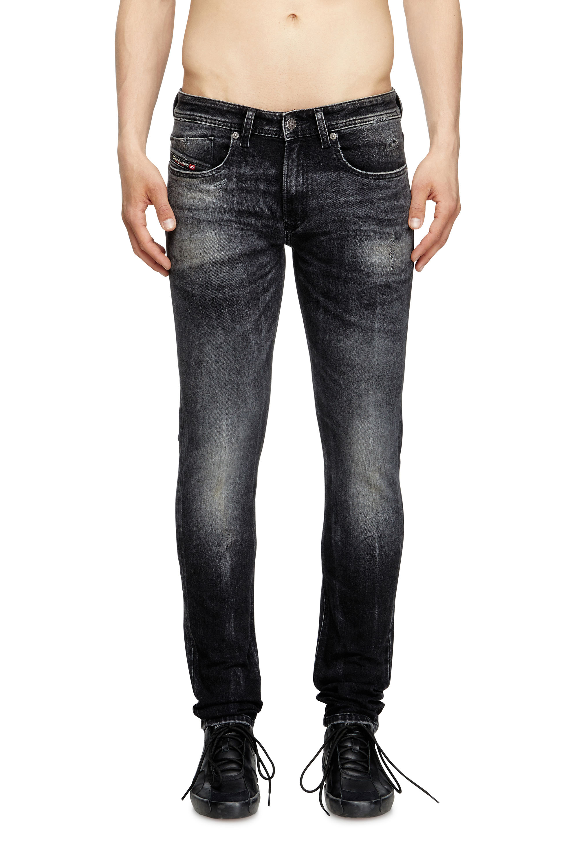 Diesel - Skinny Jeans 1979 Sleenker 0DBDP Uomo, Nero/Grigio scuro - Image 3