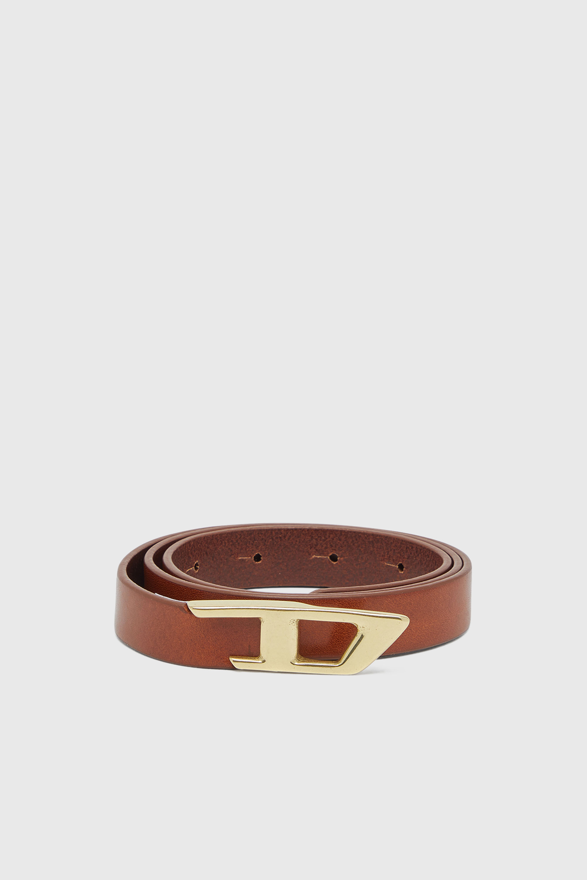 Diesel - B-D LOGO 2.0 20, Cintura 2 cm in pelle con fibbia D in metallo Donna in Marrone - 1
