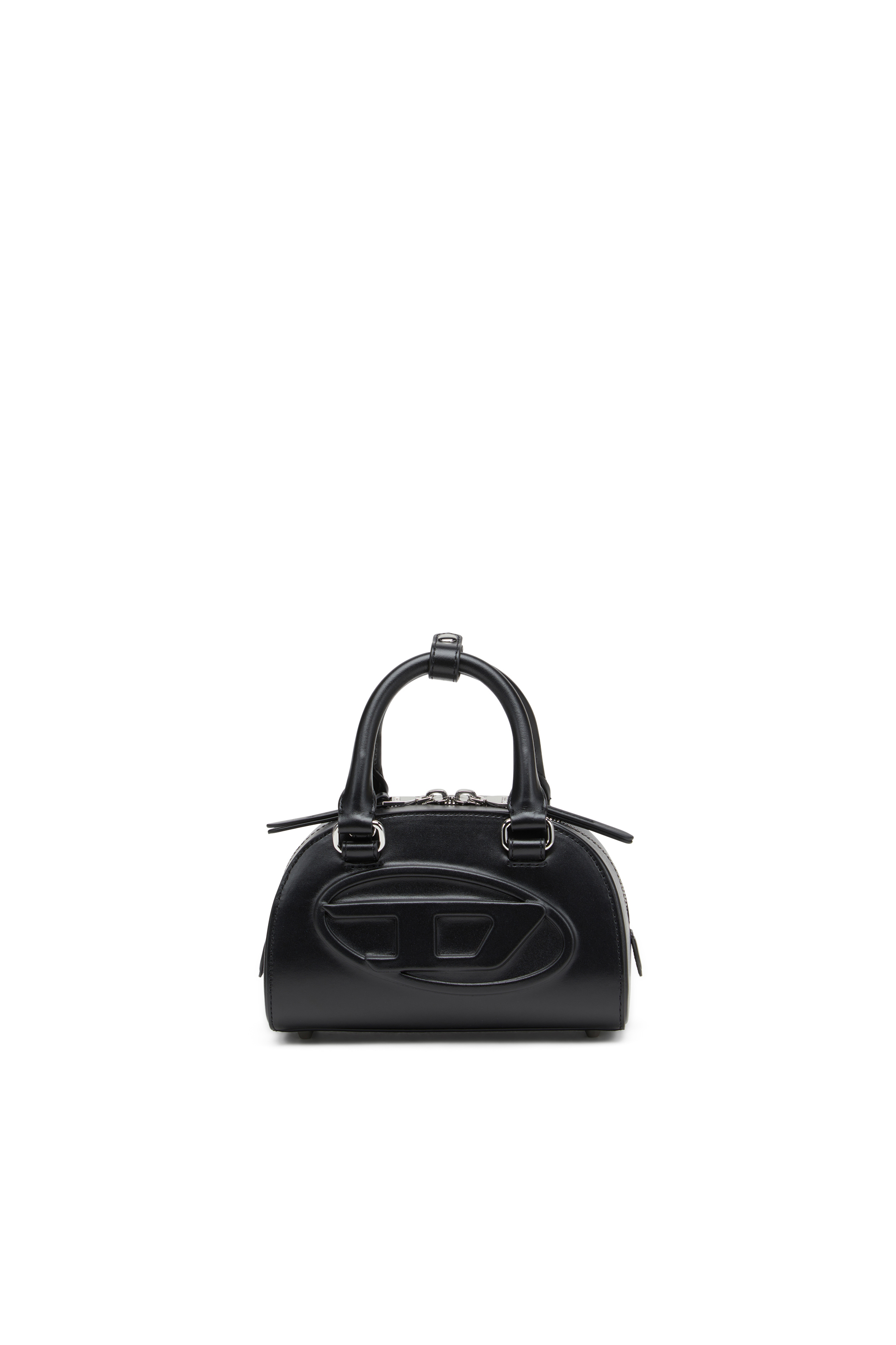 Diesel - 1DR DOME CROSSBODY, Borsa bowling mini in pelle Donna in Nero - 1