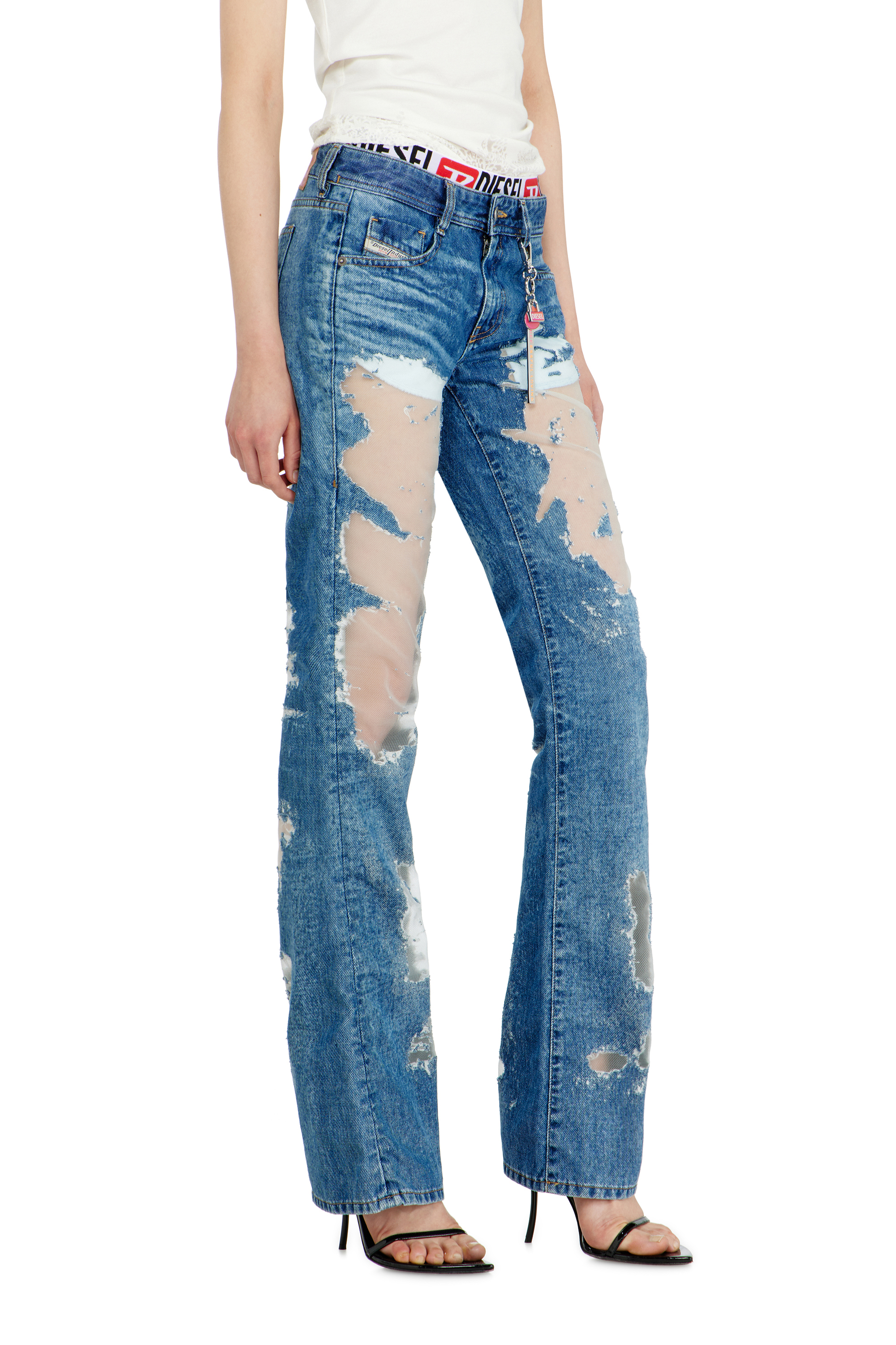 Diesel - Bootcut Jeans 1969 D-Ebbey 068ZH Donna, Blu medio - Image 4