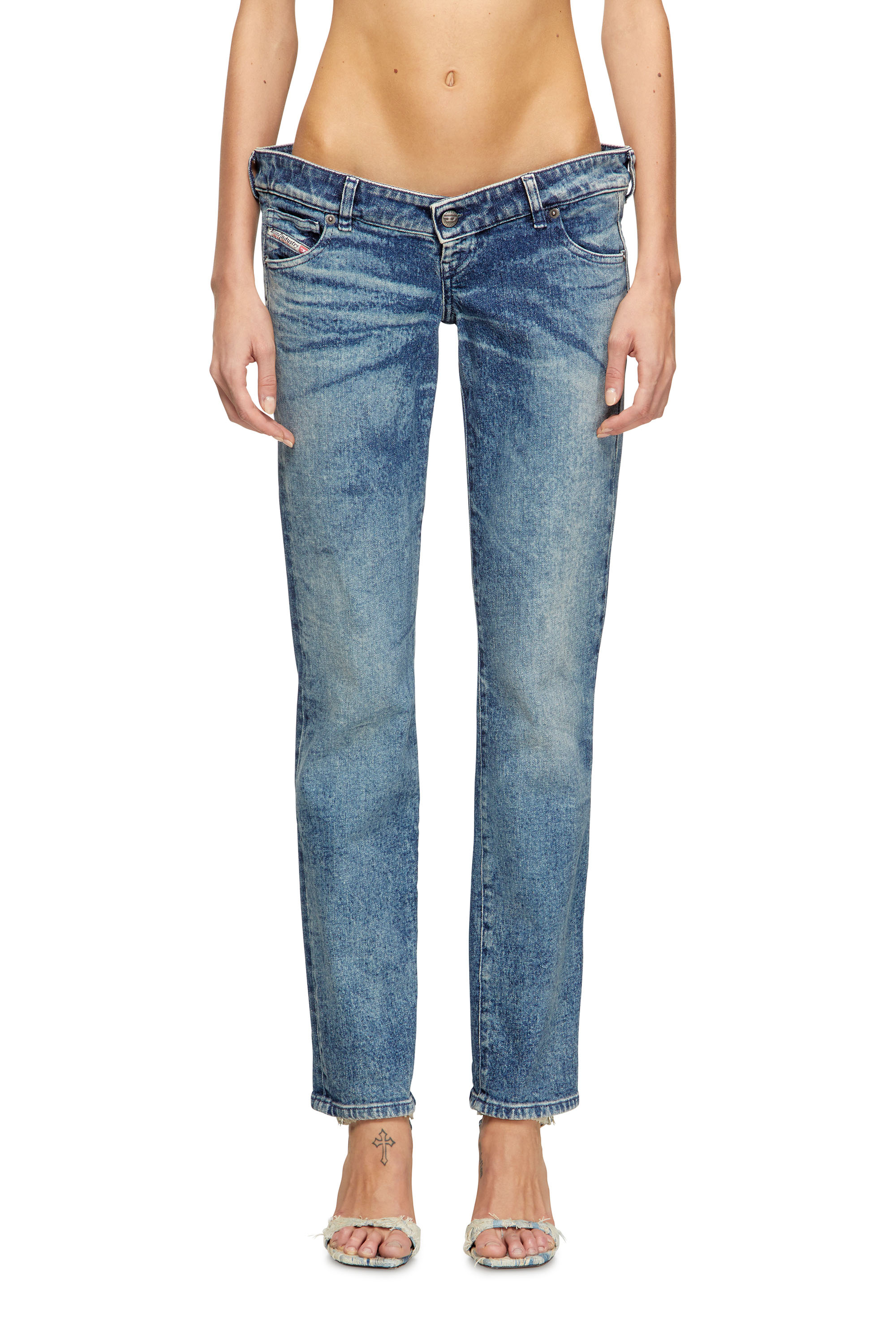 Diesel - Damen Regular Jeans D-Waisty 007DI, Mittelblau - 1