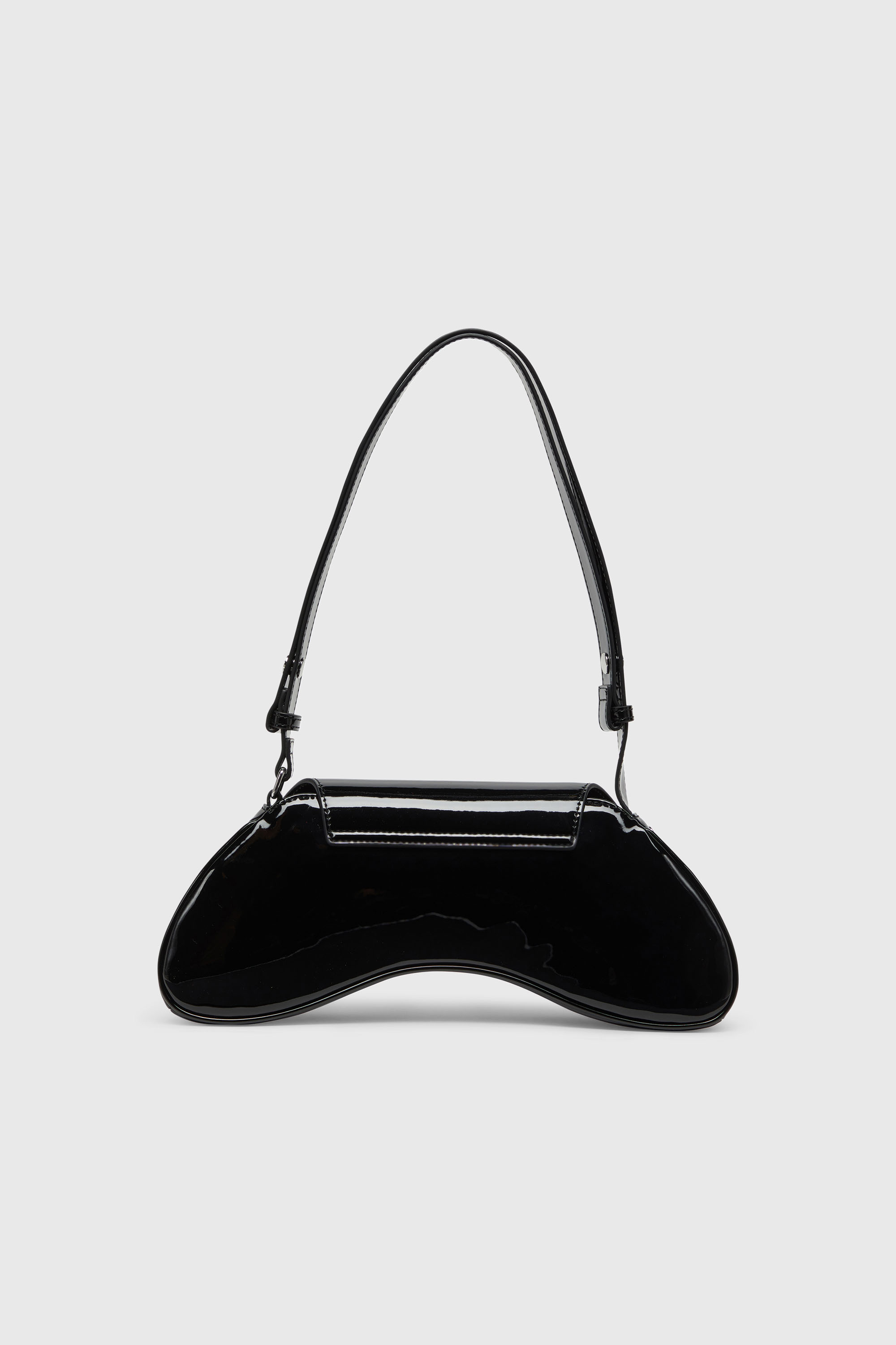 Diesel - PLAY CROSSBODY, Damen Play-Gl&auml;nzende Crossbody-Tasche in Schwarz - 3