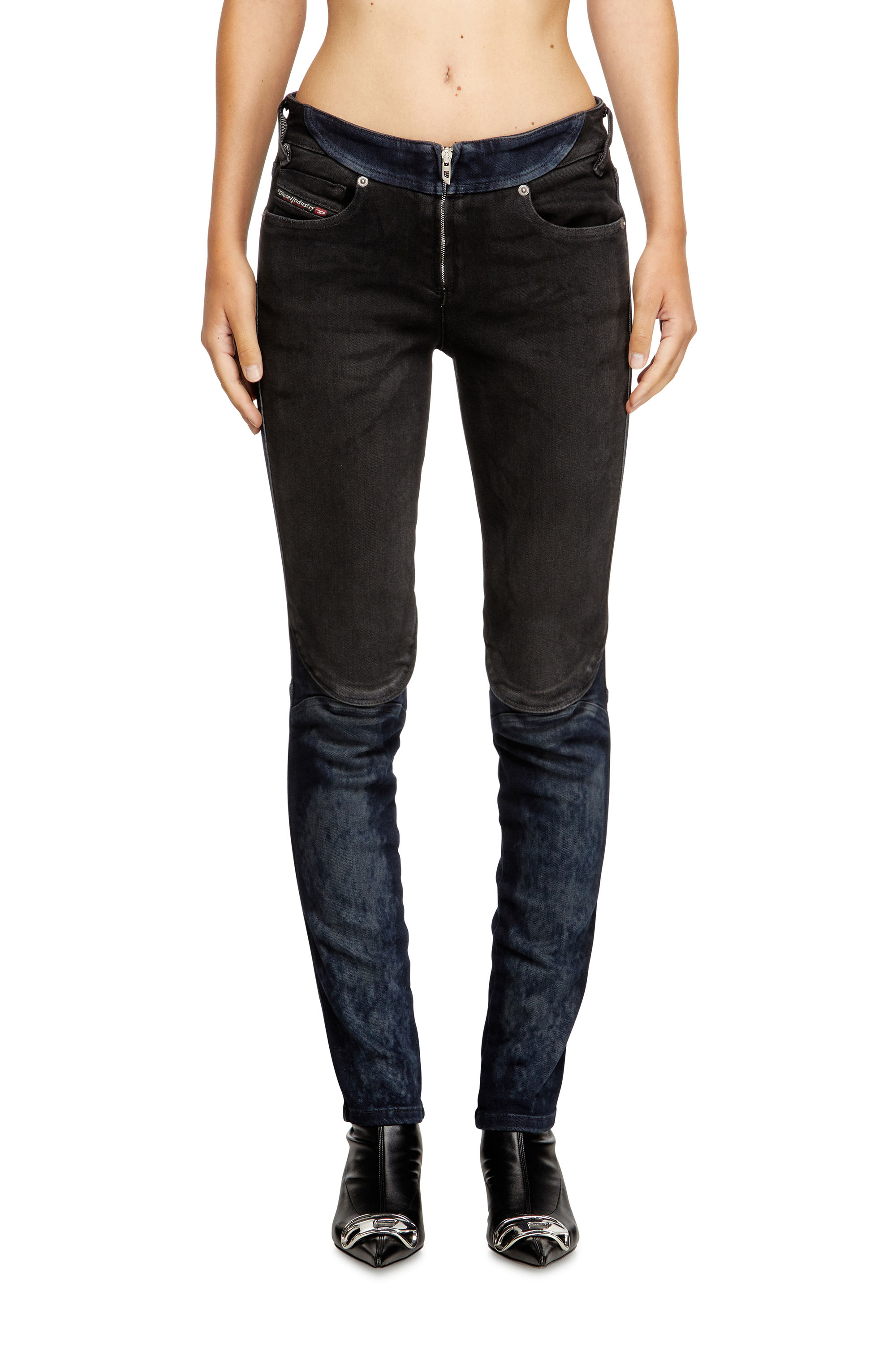 Diesel - Slim Jeans D-Bikee 09M92 Femme, Bleu Foncé - Image 1