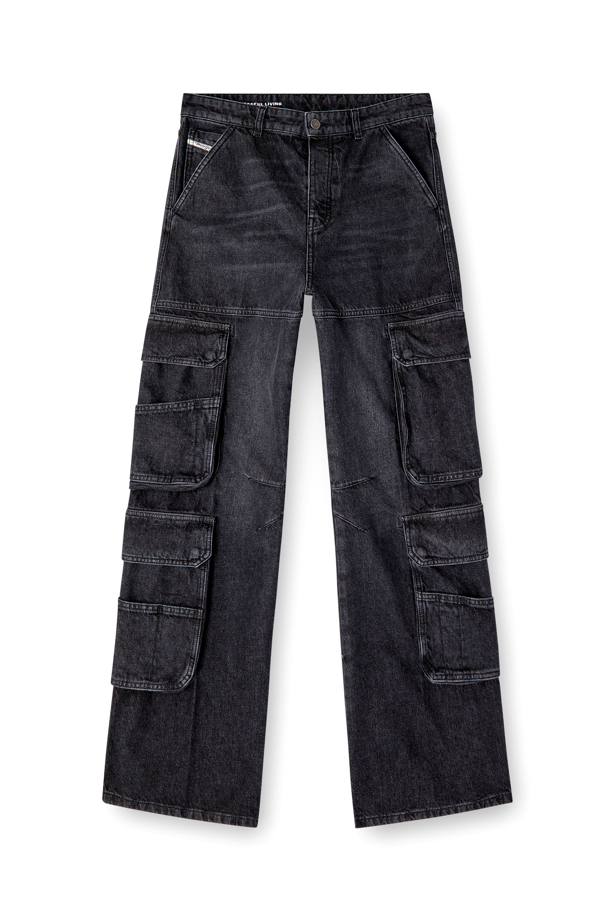 Diesel - Relaxed Jeans 1996 D-Sire 0HLAA Donna, Nero/Grigio scuro - Image 3