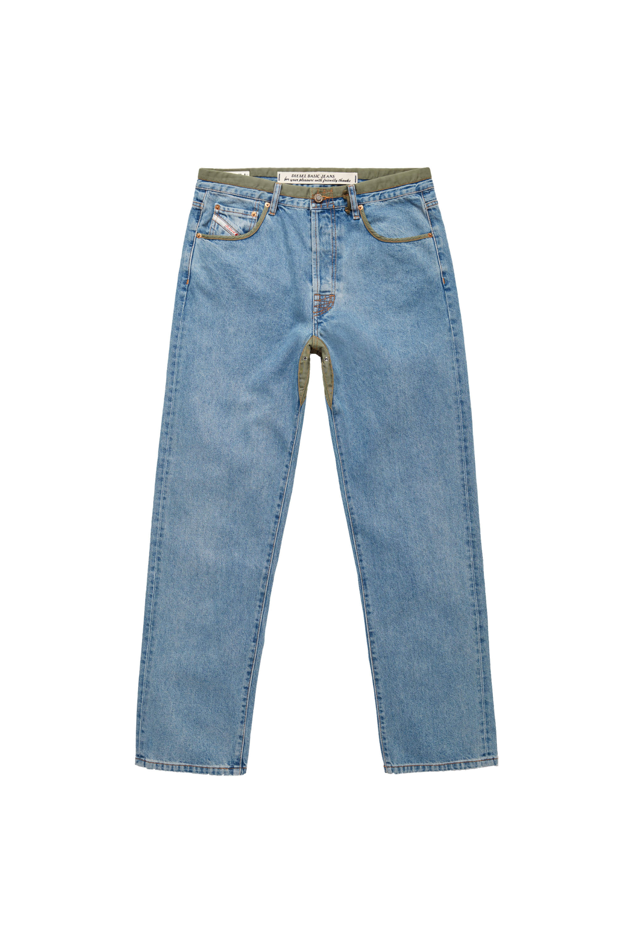 Diesel - DxD-P2 0CBBI Straight Jeans, Bleu Clair - Image 5