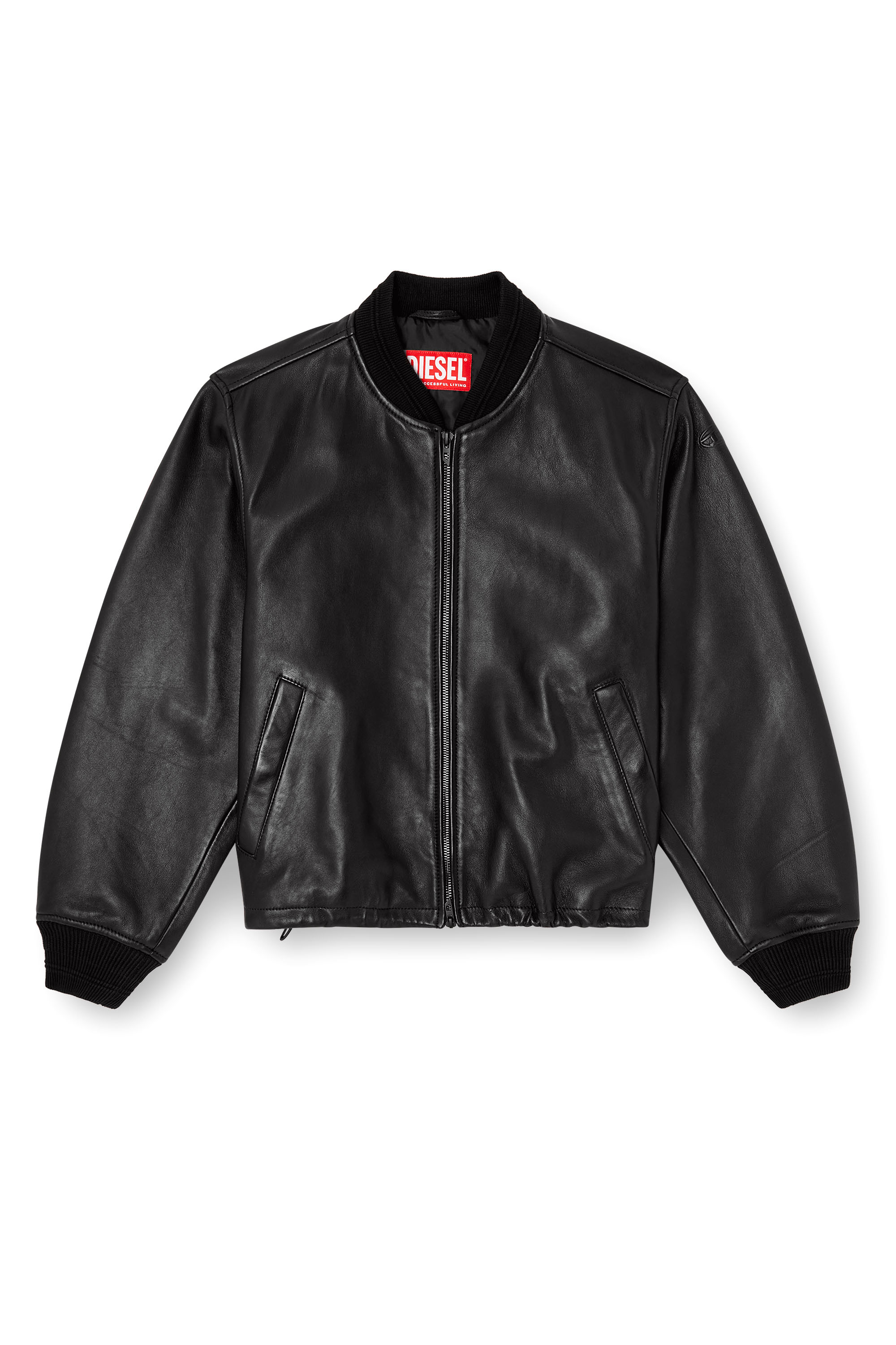 Diesel - L-ILYAN, Bomber in pelle Donna in Nero - 3