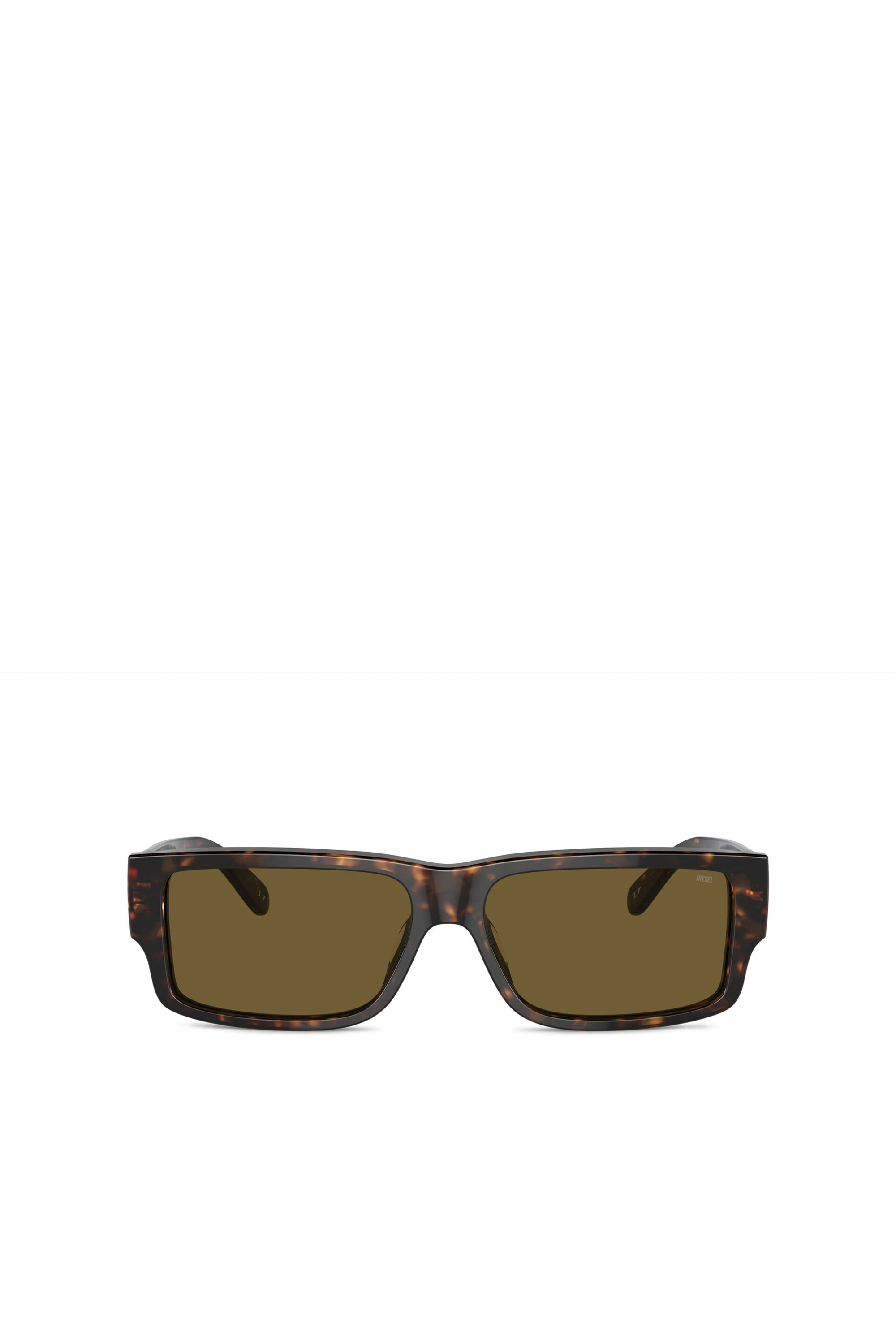 Diesel - 0DL2003 SIZE 57, Herren Rechteckiges Modell Brille in Braun - 1