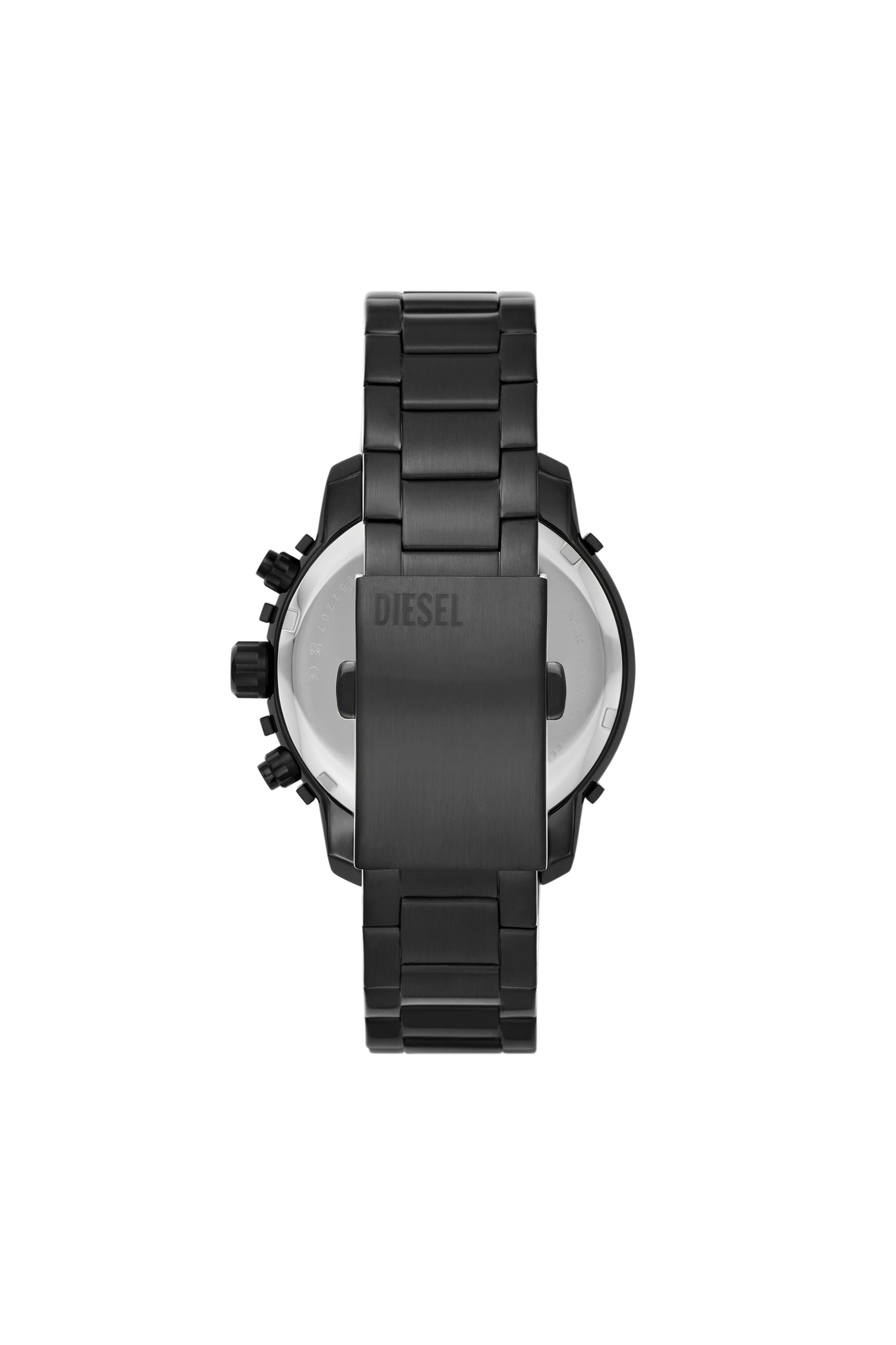 Diesel - DZ4605, Unisex Griffed Chronograph aus schwarzem Edelstahl in Schwarz/Dunkelgrau - 2