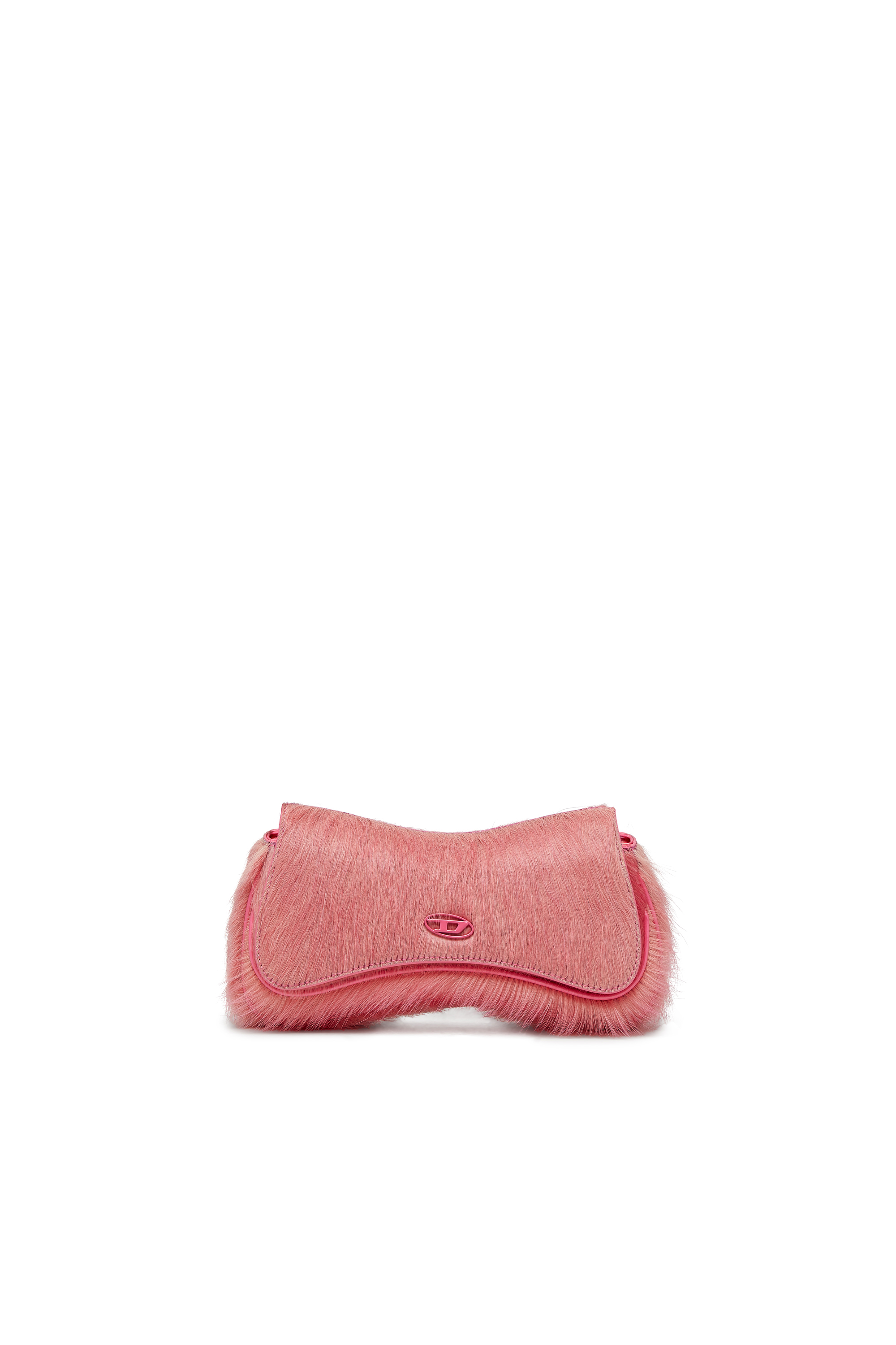 Diesel - PLAY CLUTCH, Pochette en cuir poilu coloré Femme in Rose - 1