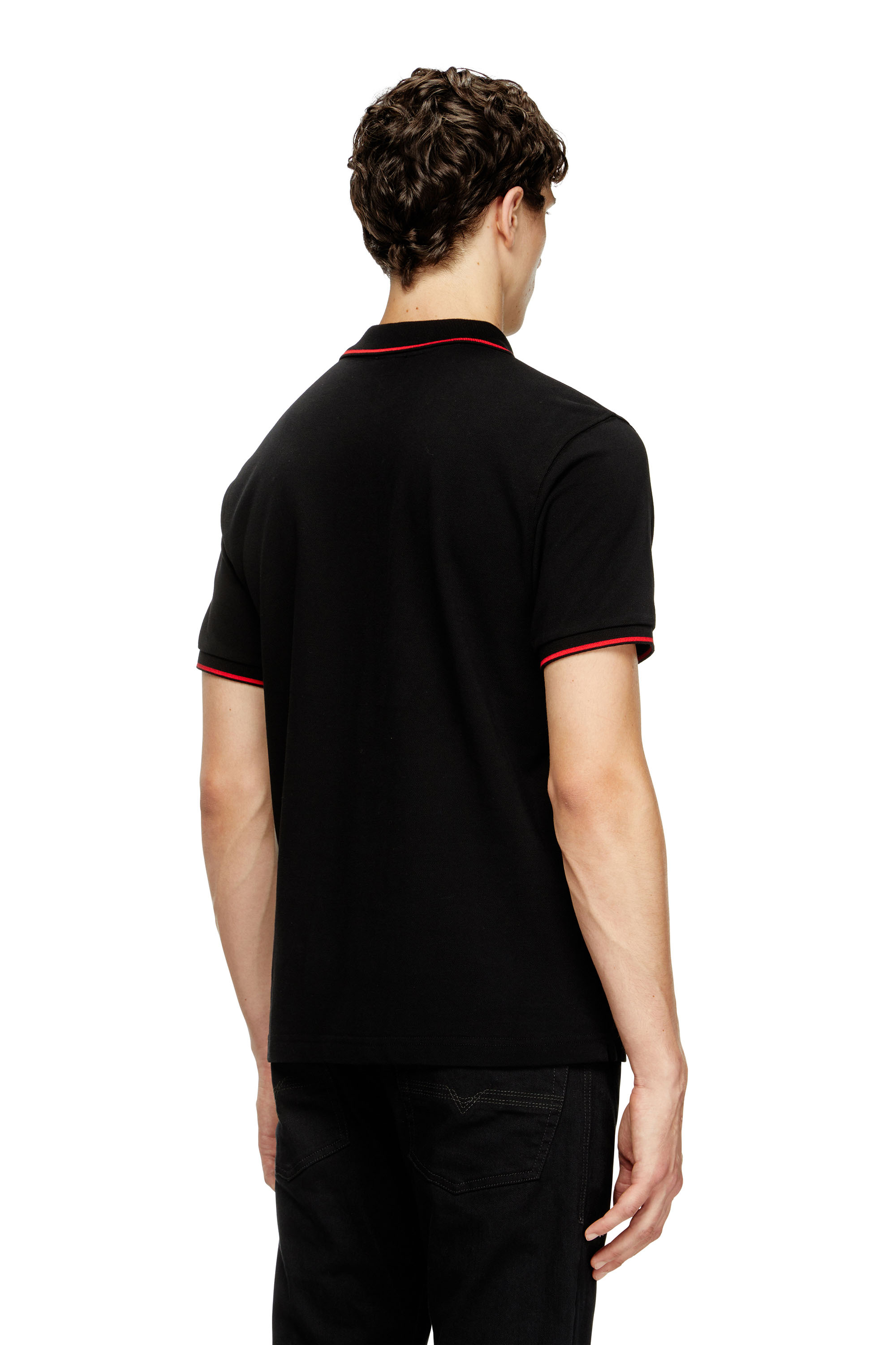 Diesel - T-FERRY-MICRODIV, Polo avec micro broderie Diesel Homme in Noir - 2
