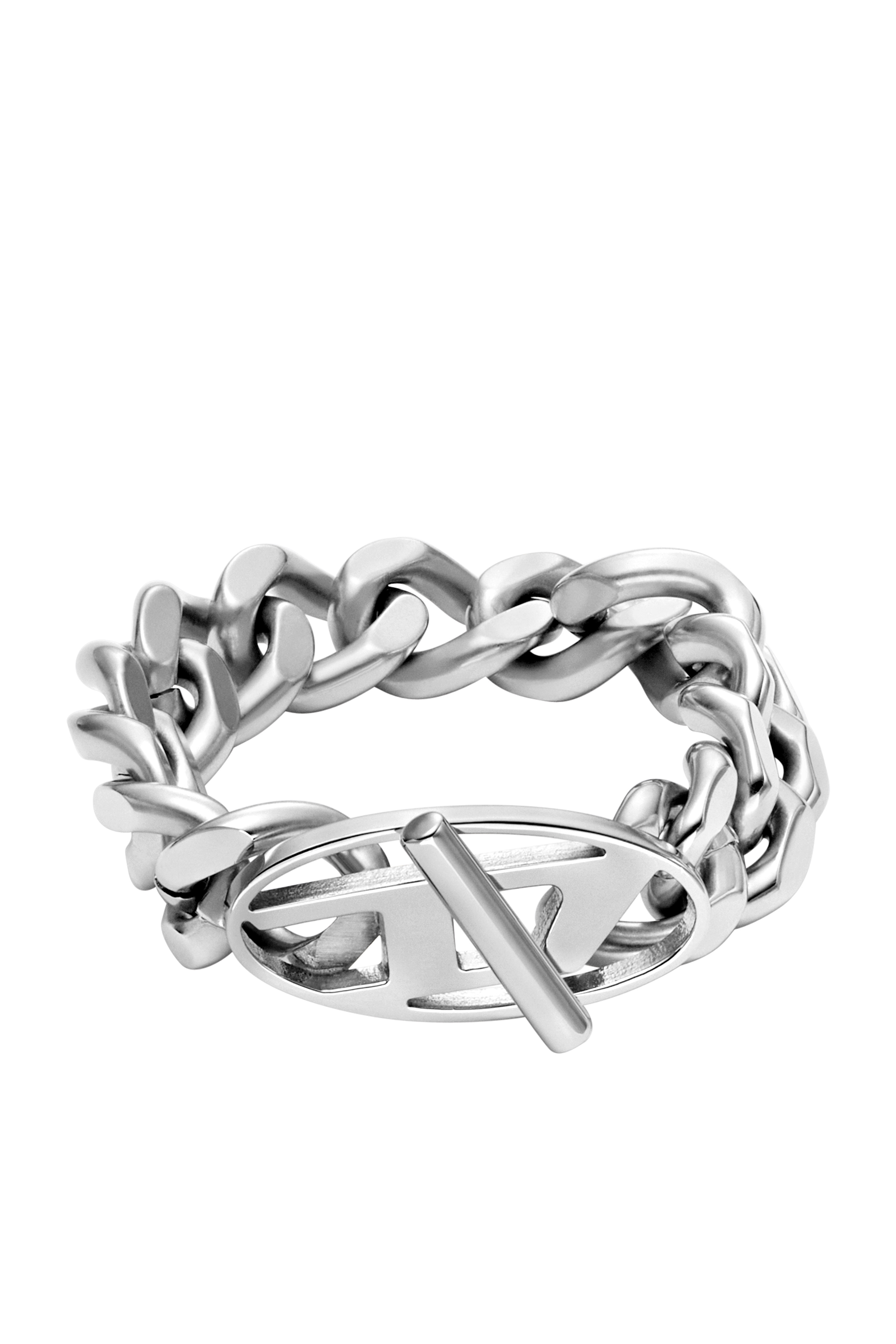 Diesel - DX1533040, Unisex's Stainless Steel Soft Chain Ring in Silver - 2