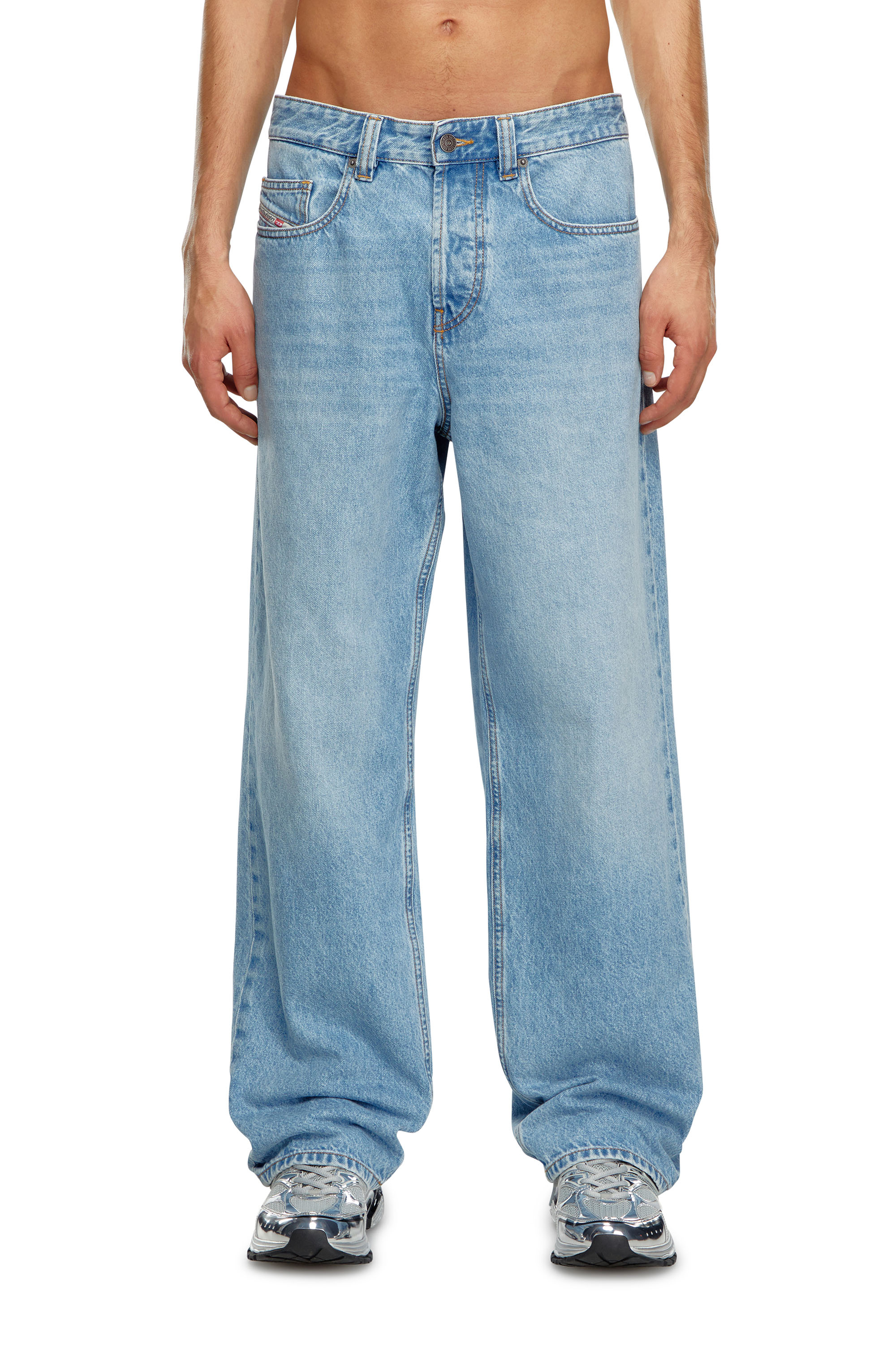 Diesel - Straight Jeans 2001 D-Macro 09I29, Blu Chiaro - Image 1