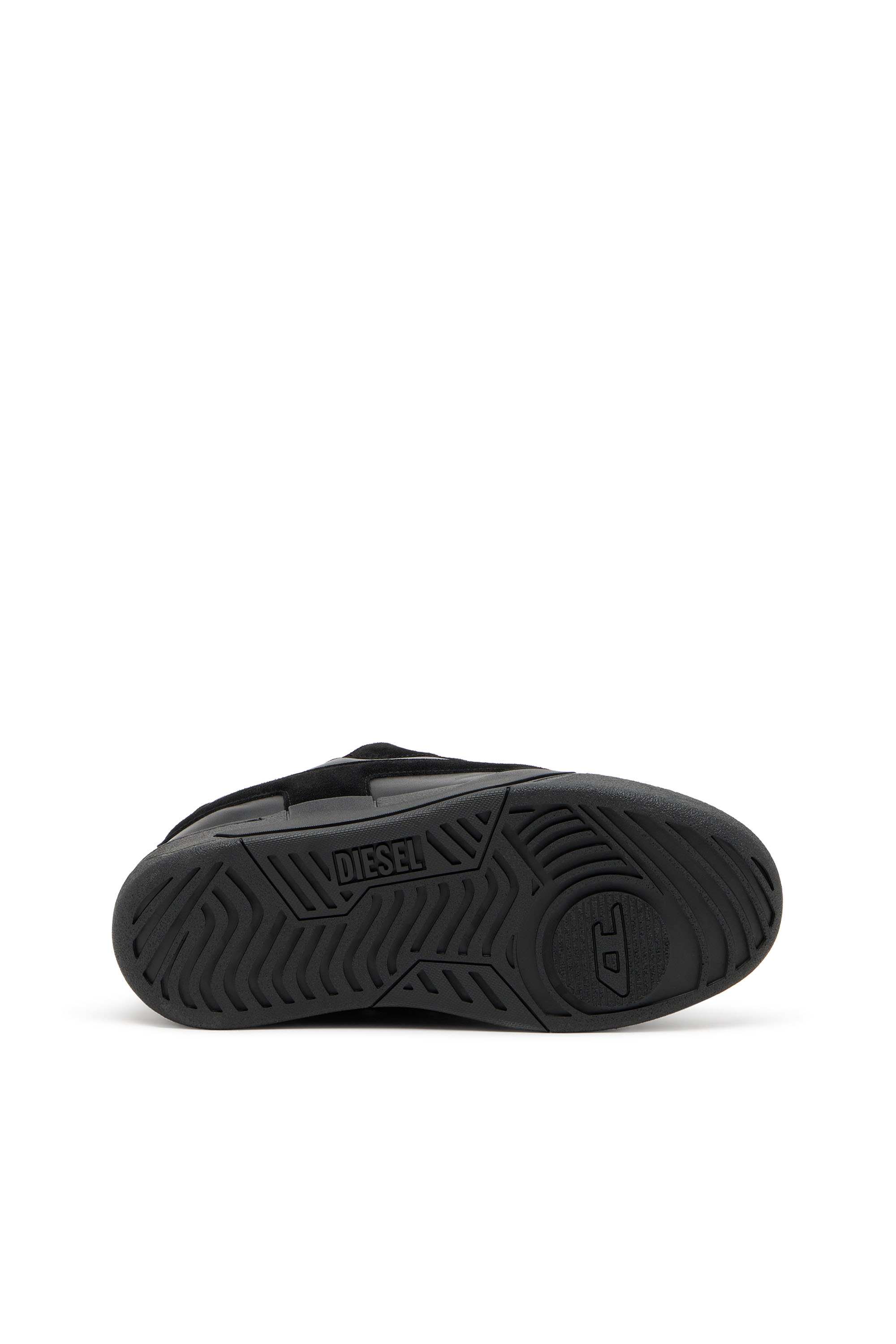 Diesel - S-D-OLLIE LOW, D-Ollie-Monochrome baskets en daim et cuir Homme in Noir - 4