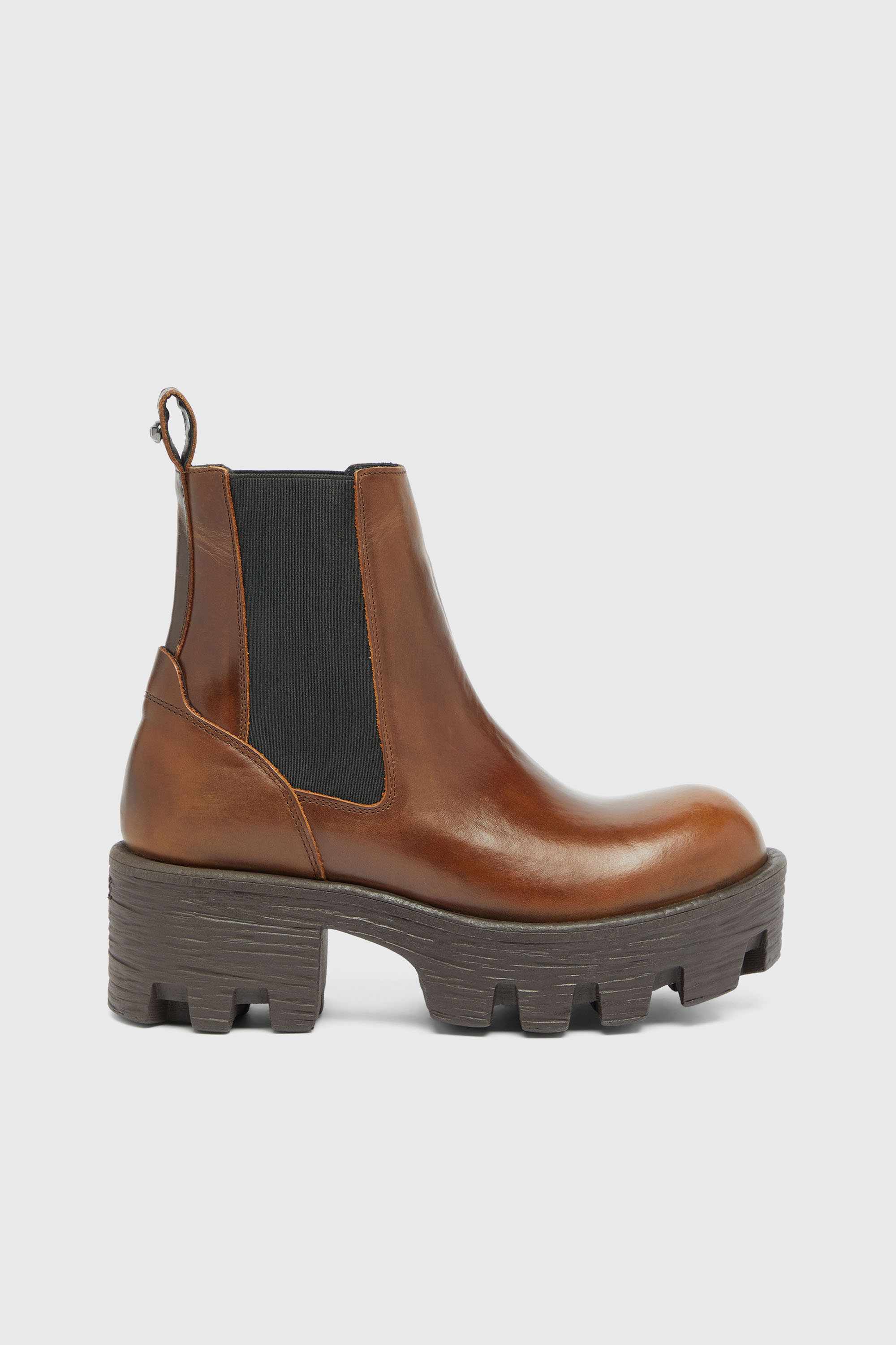Diesel - D-HAMMER CHUNKY W, Damen D-Hammer-Chelsea Boots aus Leder in Braun - 1