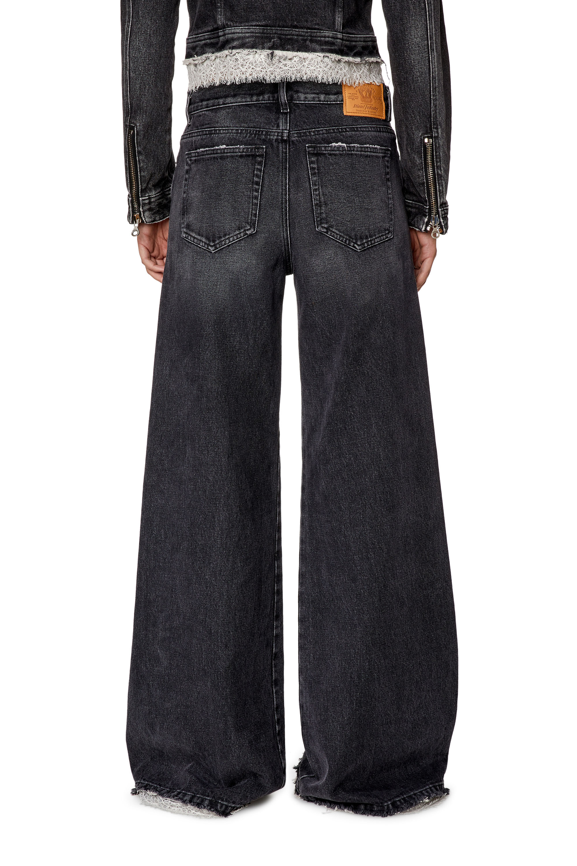 Diesel - Bootcut and Flare Jeans 1978 D-Akemi 007S2, Nero/Grigio scuro - Image 2