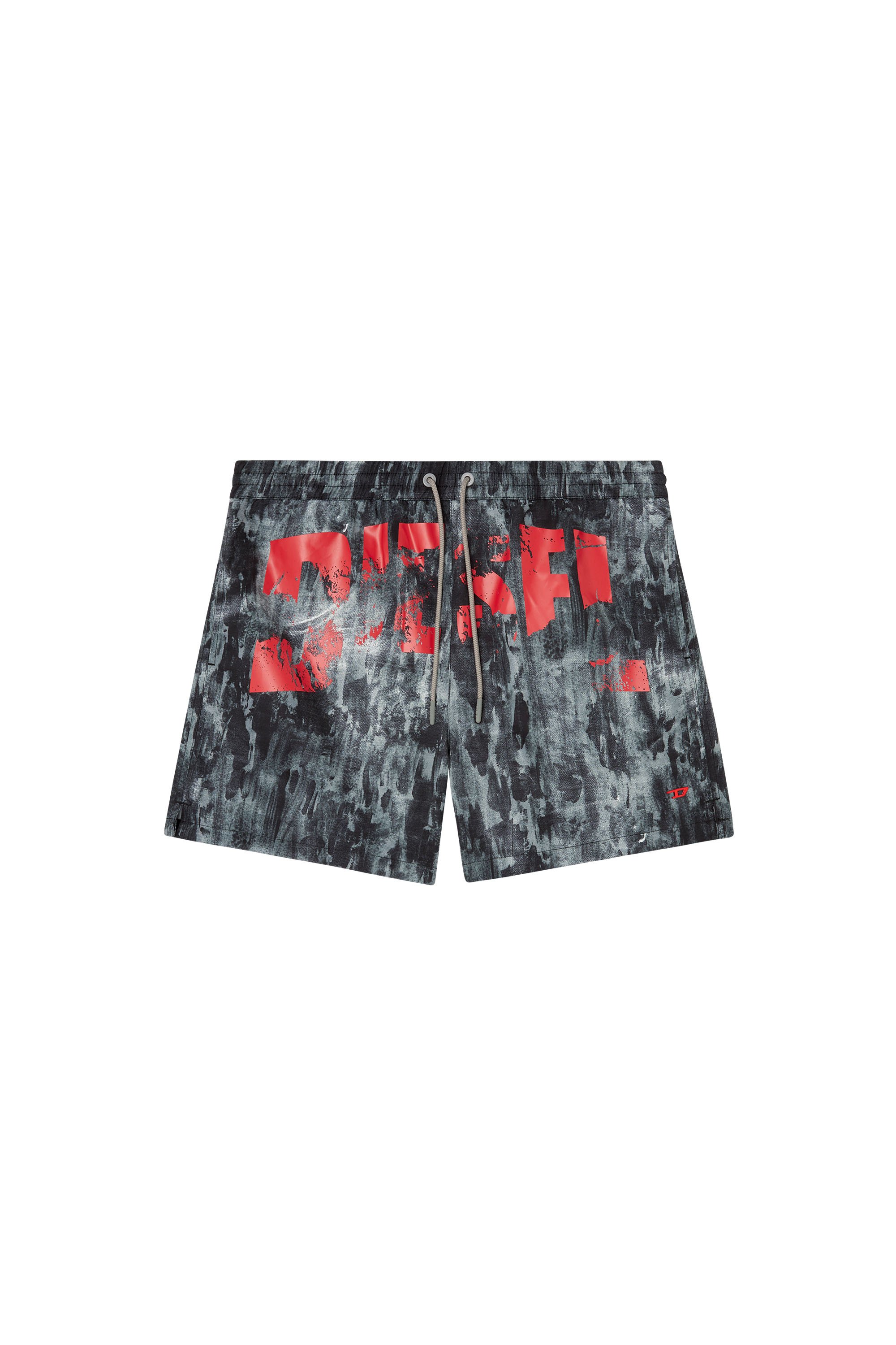 Diesel - RIO-41-D-POP, Short de bain mi-long avec imprimé graphique Homme in Noir - 4