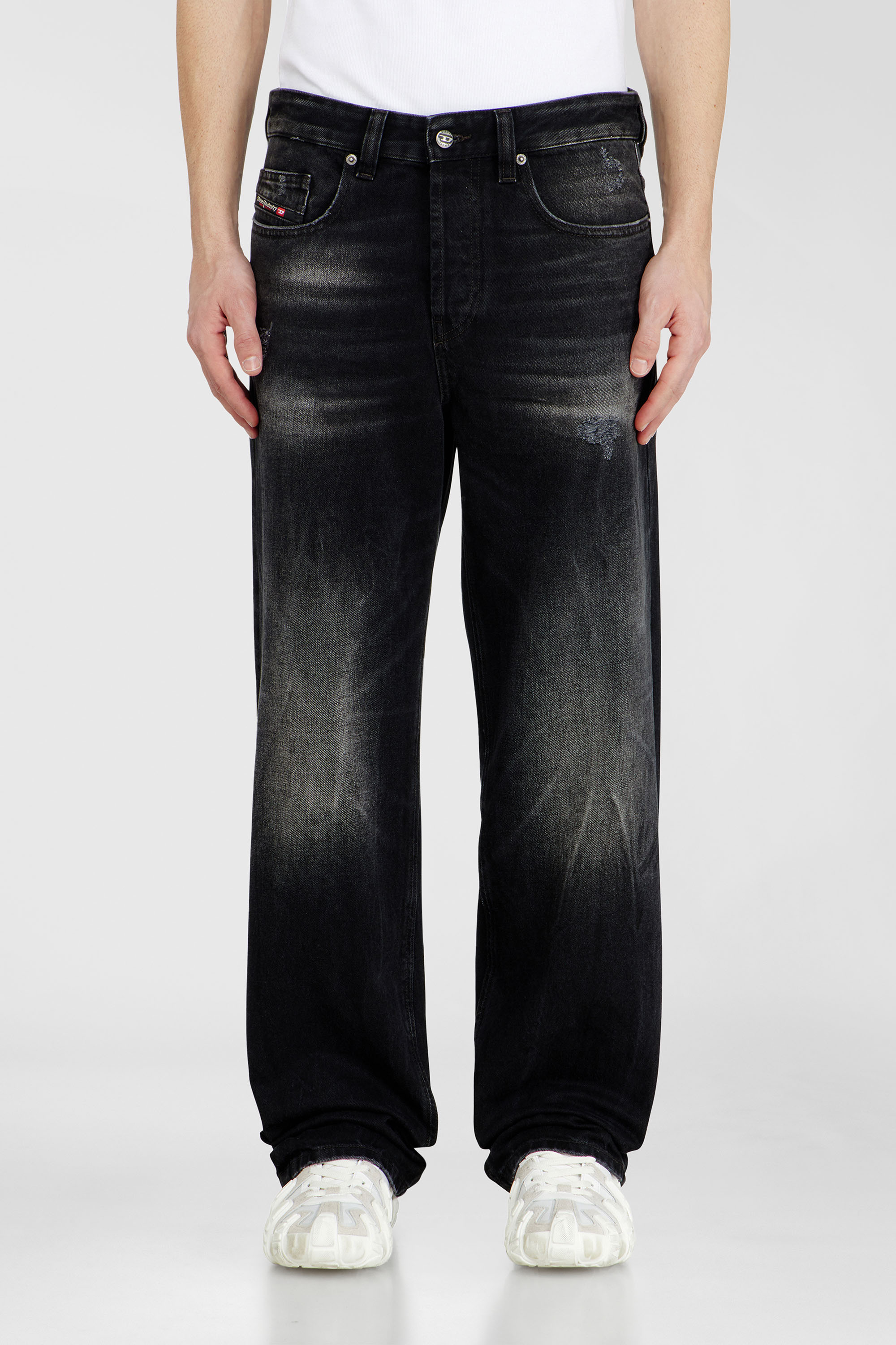 Diesel - Herren Relaxed Jeans 2001 D-Macro 0BEBB, Schwarz - 1