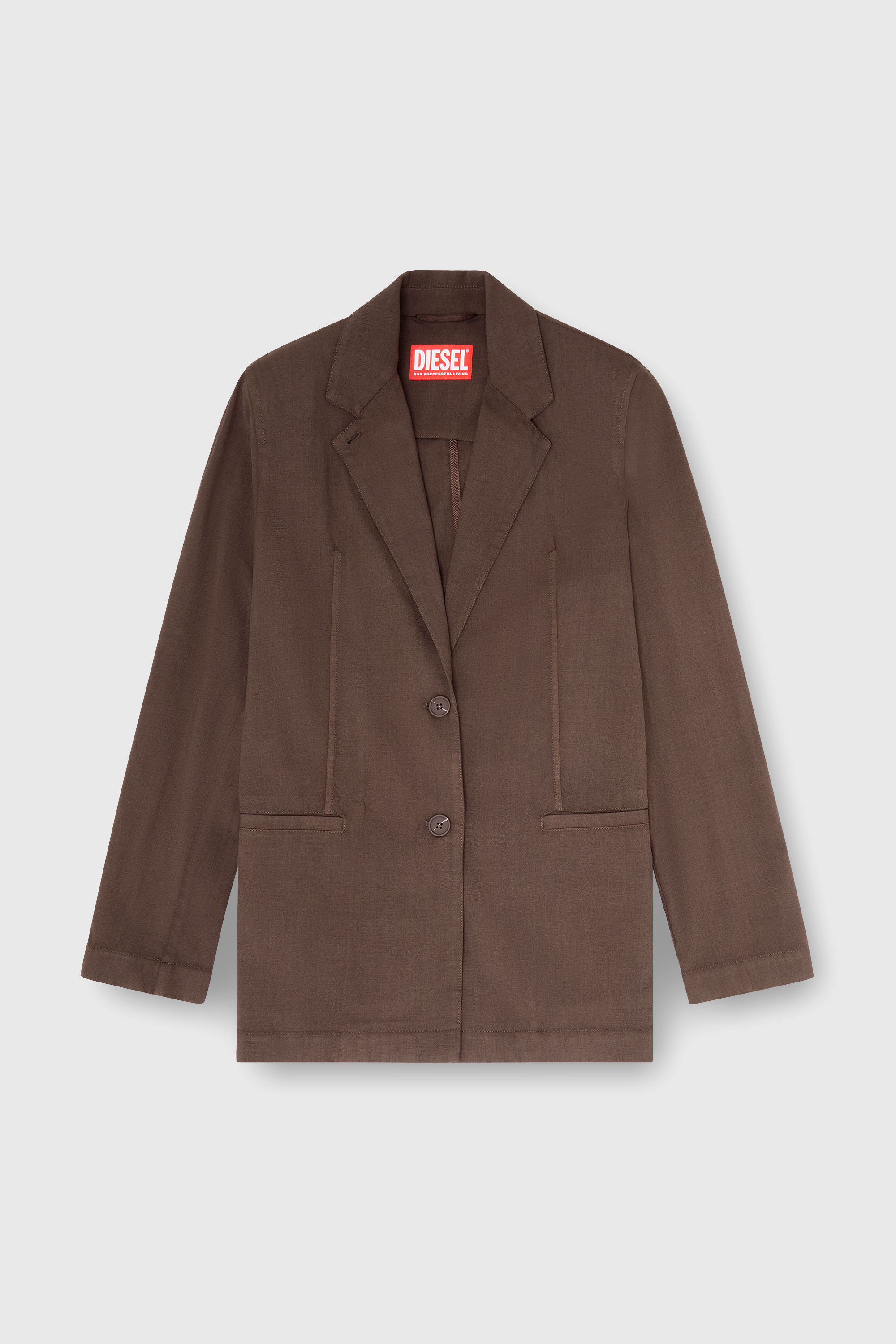 Diesel - G-KESSIER, Blazer decostruito in lana stretch Donna in Marrone - 2