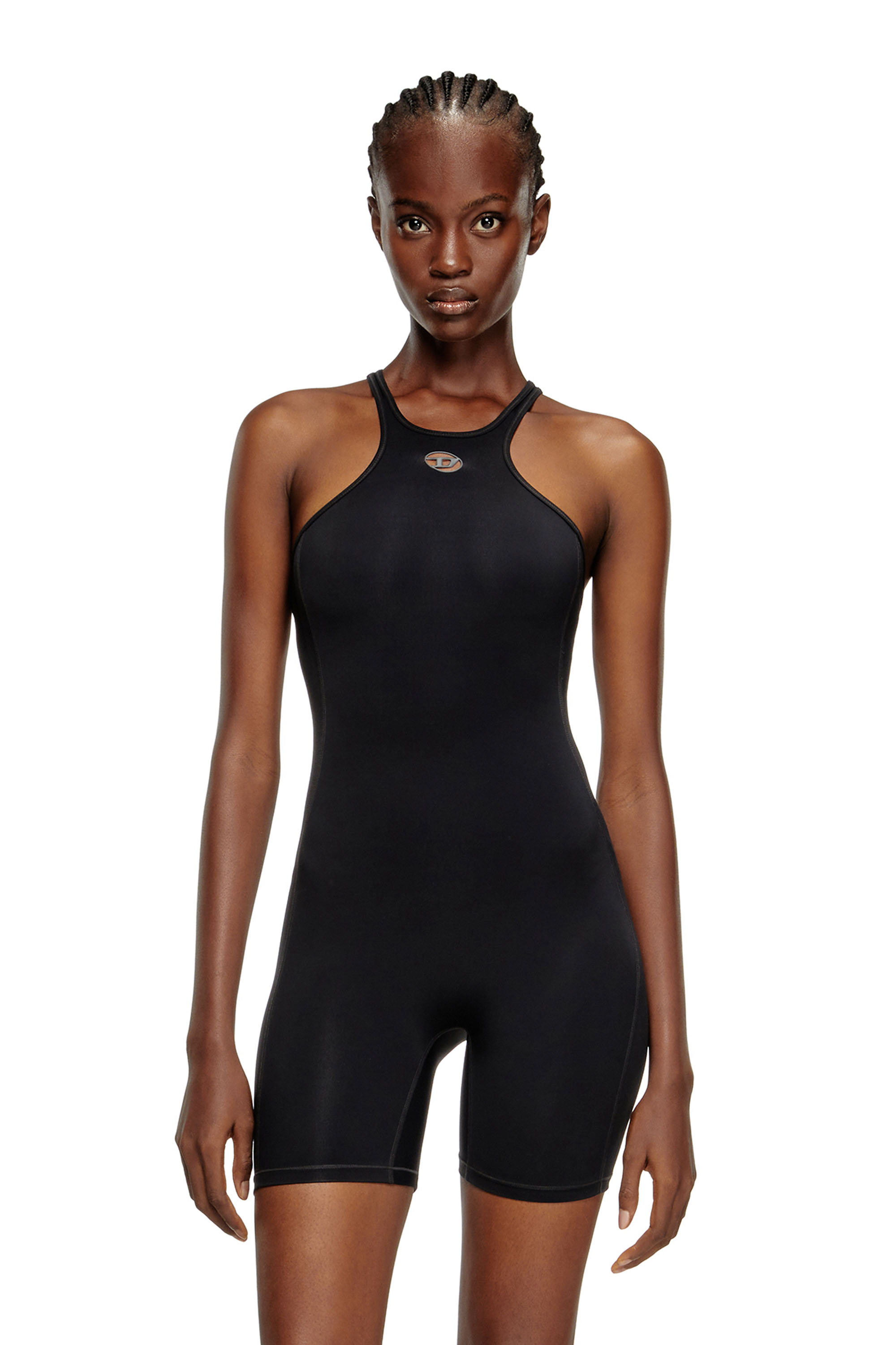 Diesel - NYDIA-UTLT, Playsuit con racer-back Donna in Nero - 1