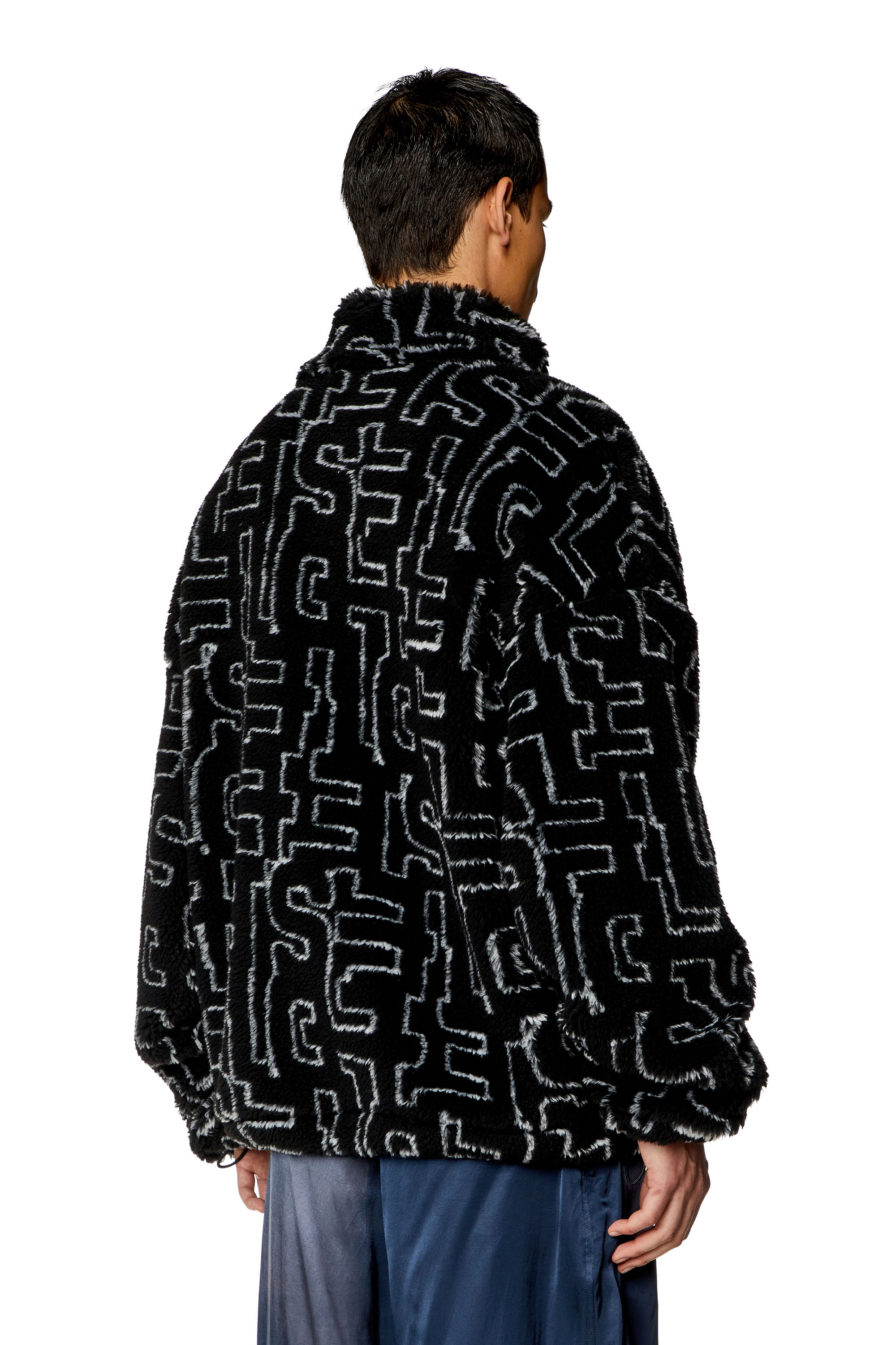 Louis Vuitton Uniform AUTH Black Texture Fabric UNIQUE Bomber LV