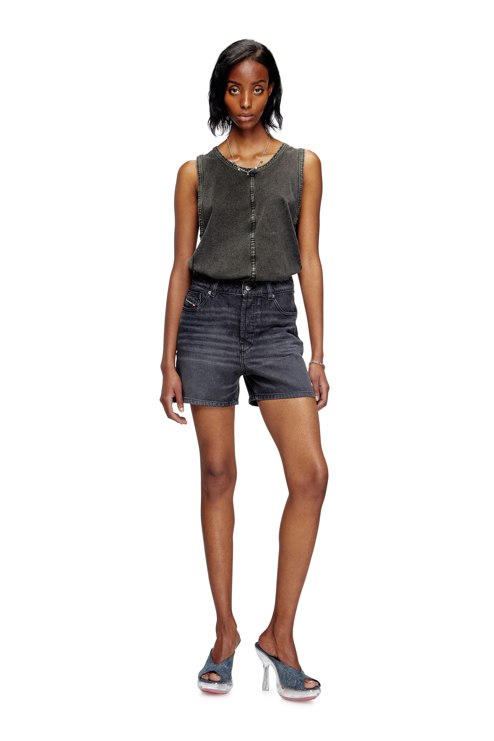 DE-JIRO, Nero Diesel - DE-JIRO, Short in denim Donna in Nero - 1
