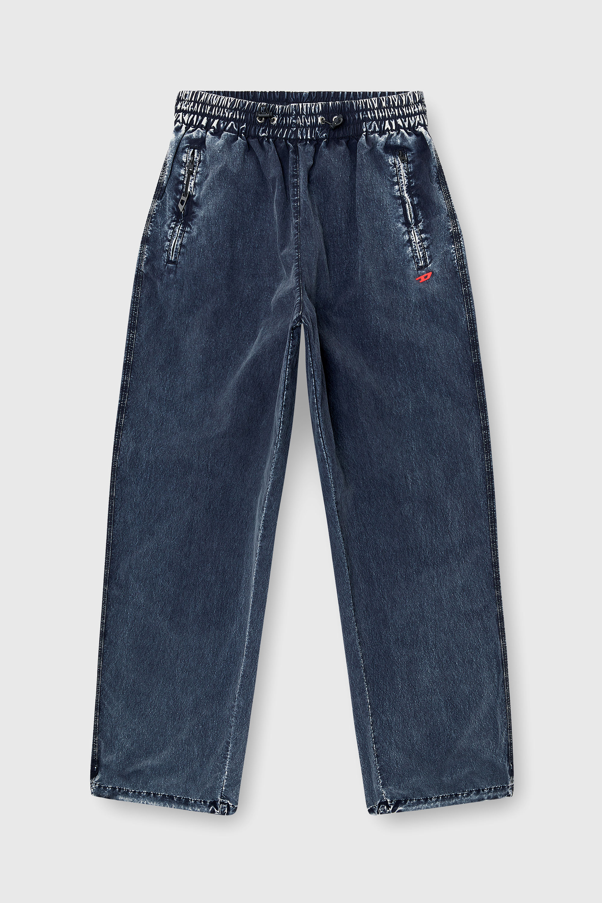 Diesel - P-APYRI, Damen Acid-wash Trackpants aus Nylon-Taslan in Dunkelblau - 2