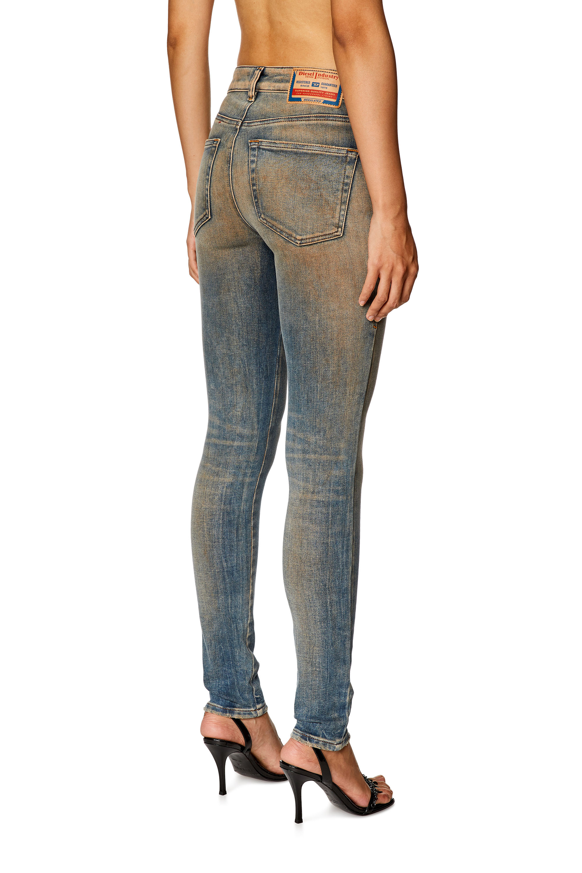 Diesel - Super skinny Jeans 2017 Slandy 09H83, Blu medio - Image 2